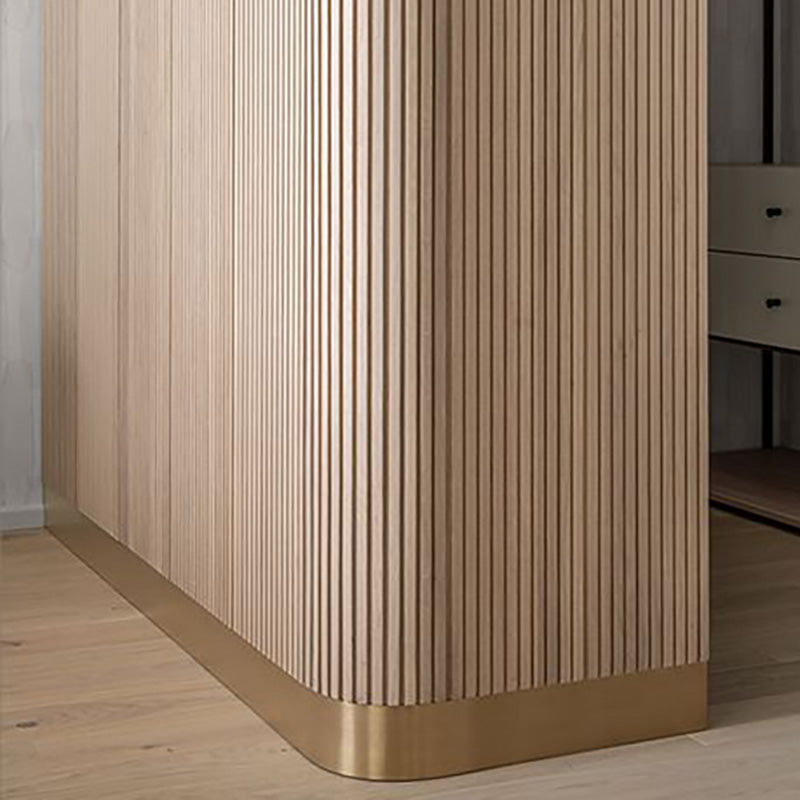 Flexible Wooden Slat Wall Panel - Natural Oak Veneer - 2700mm x 600mm Trapezium Design - Modern Acoustic Room Divider for Home & Office Decor