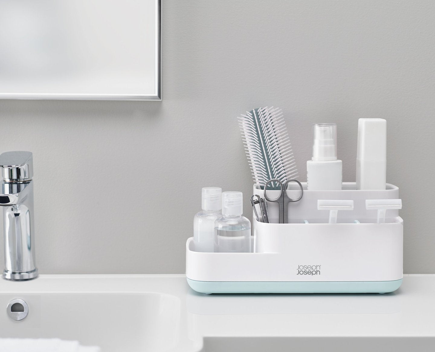 EasyStore Bathroom Storage Caddy - Waterproof Shower Organizer with Hooks for Toiletries, Razors & Beauty Products - Perfect for Bathroom, Shower & Spa Organization