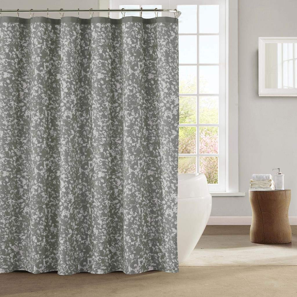 Kensie Susie Silver Shower Curtain - Elegant Bathroom Decor for Modern Homes, Perfect for Bathrooms & Guest Suites