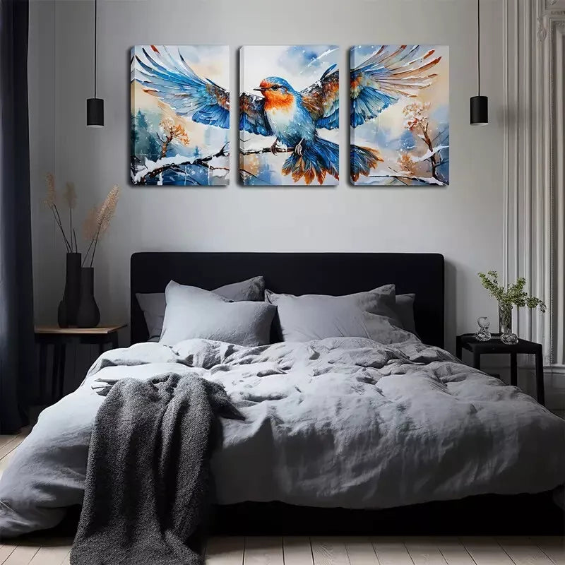 3-Piece Exquisite Bird in Flight Wall Art Set - Framed Canvas 40x60cm | High-Quality Print | 100% Australian Made | Ready to Hang | Perfect for Living Room, Bedroom & Office Decor