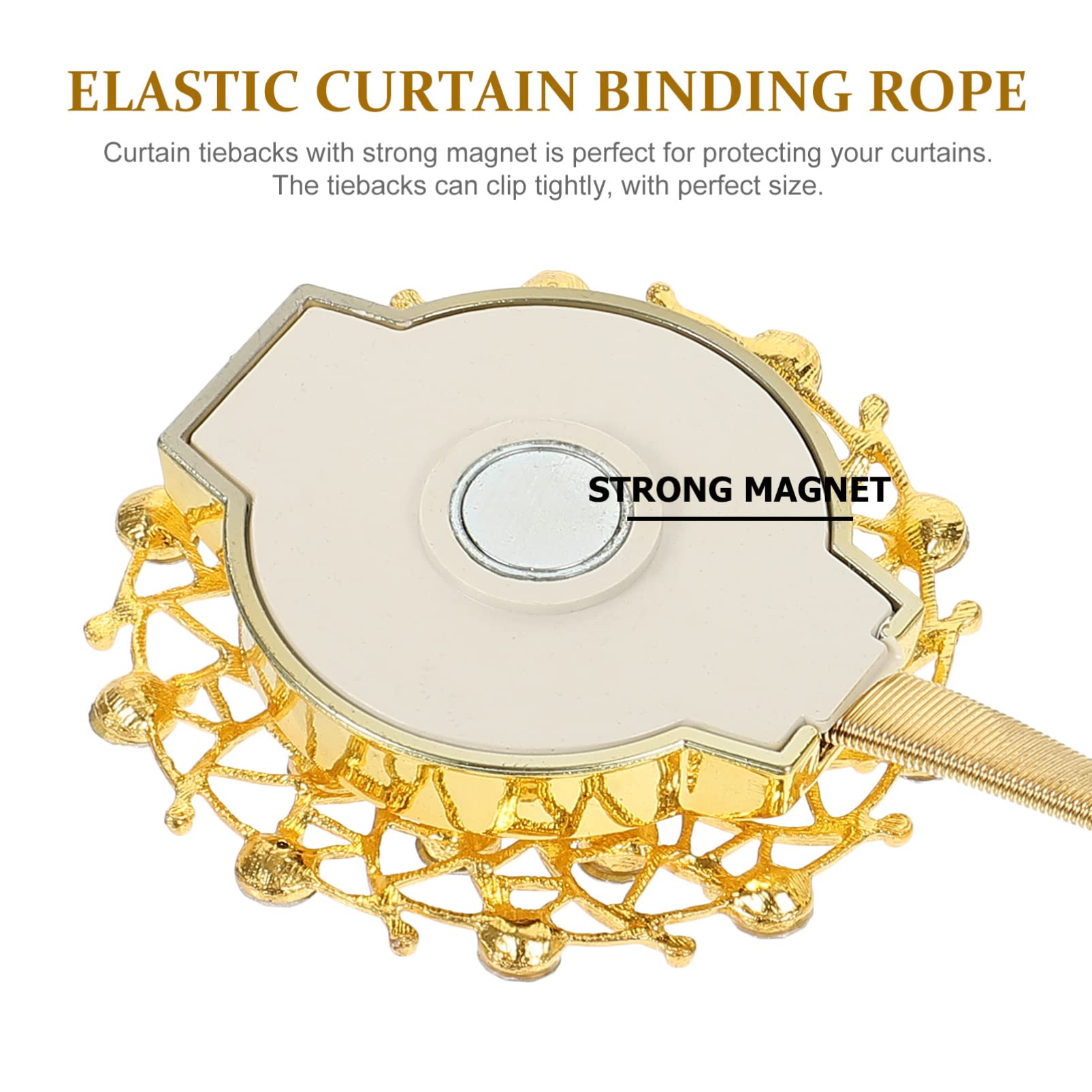 Sparkling Rhinestone Curtain Tiebacks - 2 Pack Bling Drapery Holdbacks for Windows, Elegant Curtain Buckles for Living Room & Bedroom Decor | Perfect for Weddings, Home Theater & Luxury Interior Design