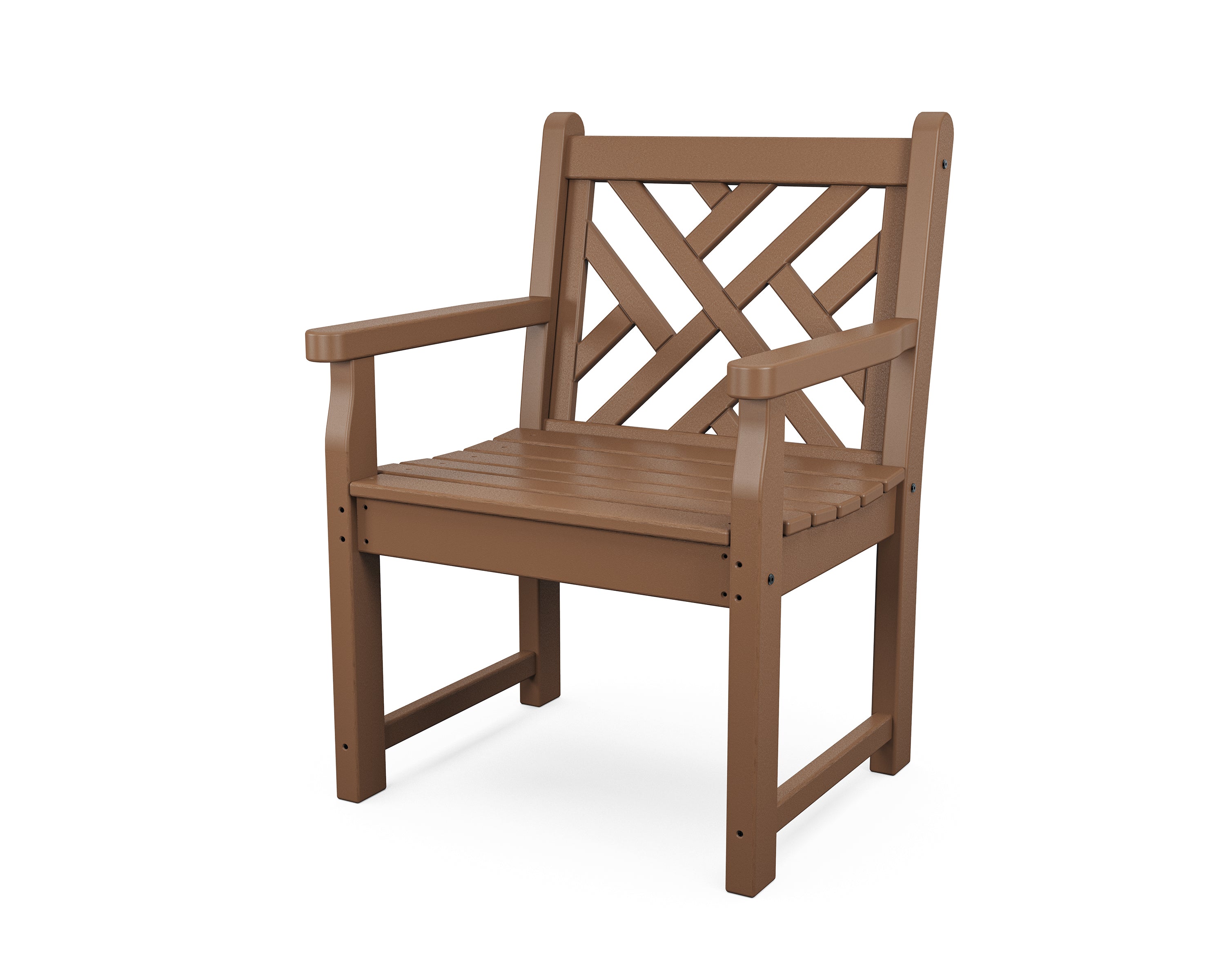 POLYWOOD Chippendale Garden Arm Chair - Weather-Resistant Outdoor Patio Furniture for Backyard, Poolside, and Porch Use