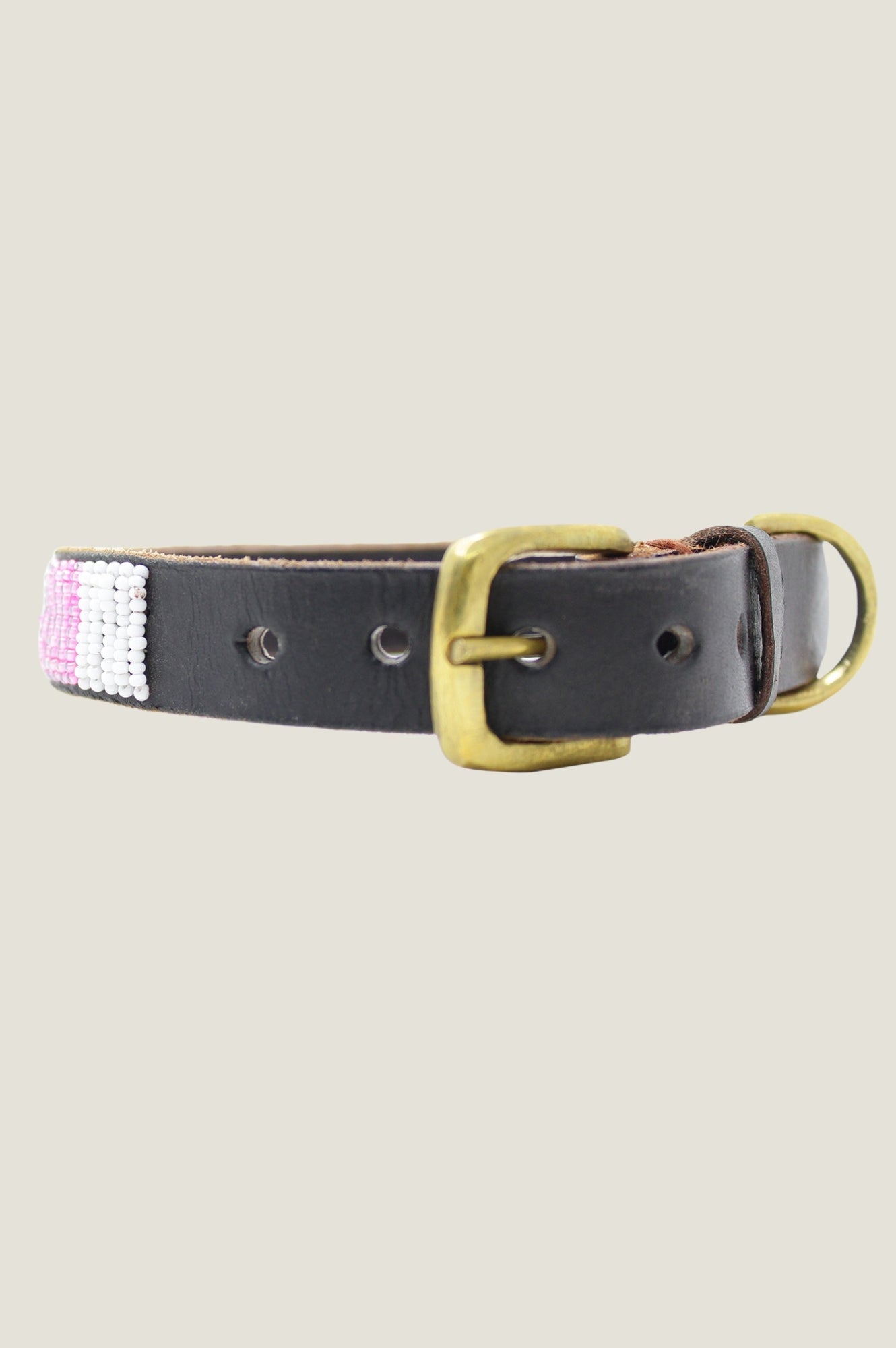 Arrow Dog Collar - Adjustable Nylon Pet Collar with D-Ring, Pink & White Stripes | Perfect for Small Medium Dogs, Daily Walks & Training