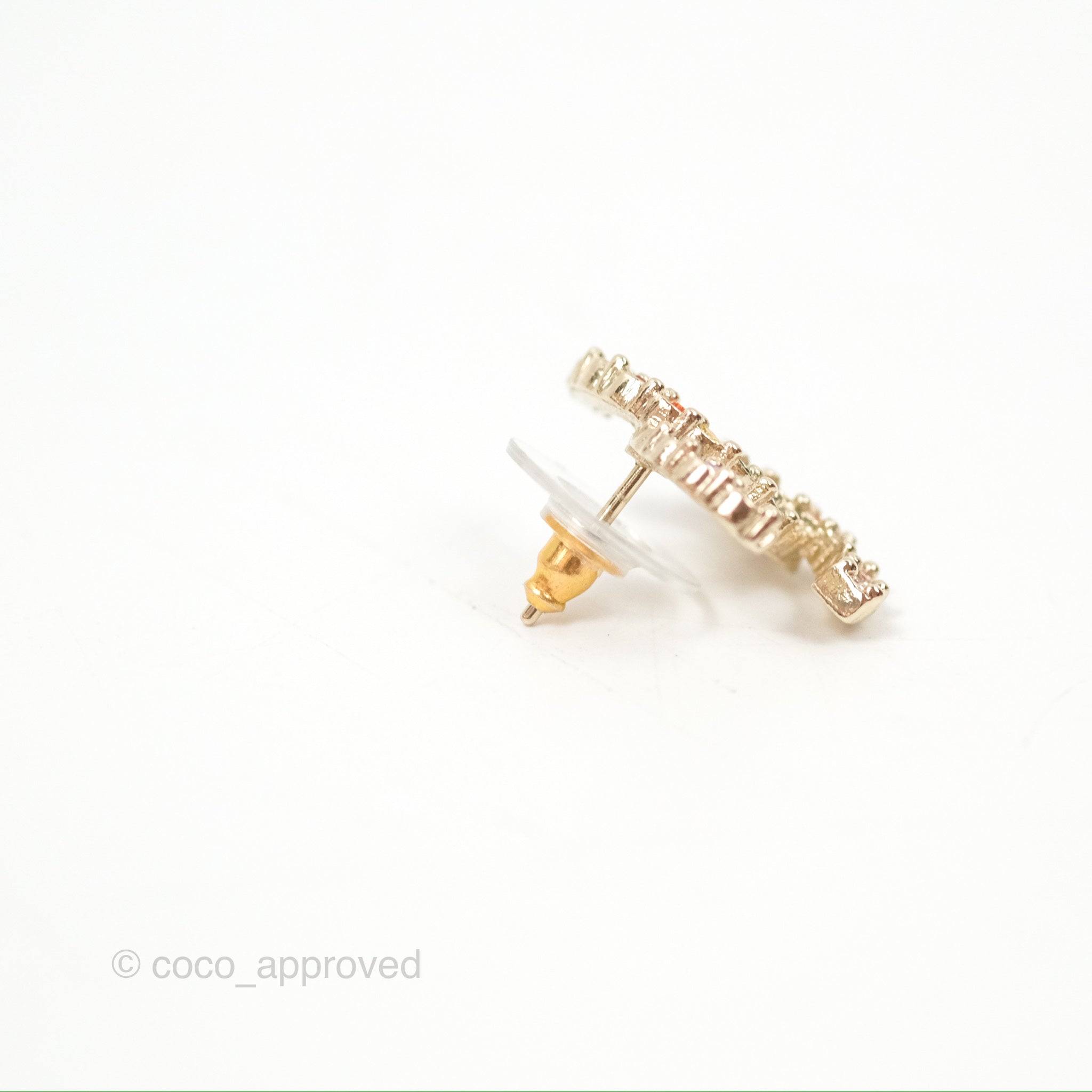 Chanel CC Logo Earrings for Women - Rainbow Gold Tone 20V Fashion Jewelry - Perfect for Parties, Weddings & Special Occasions