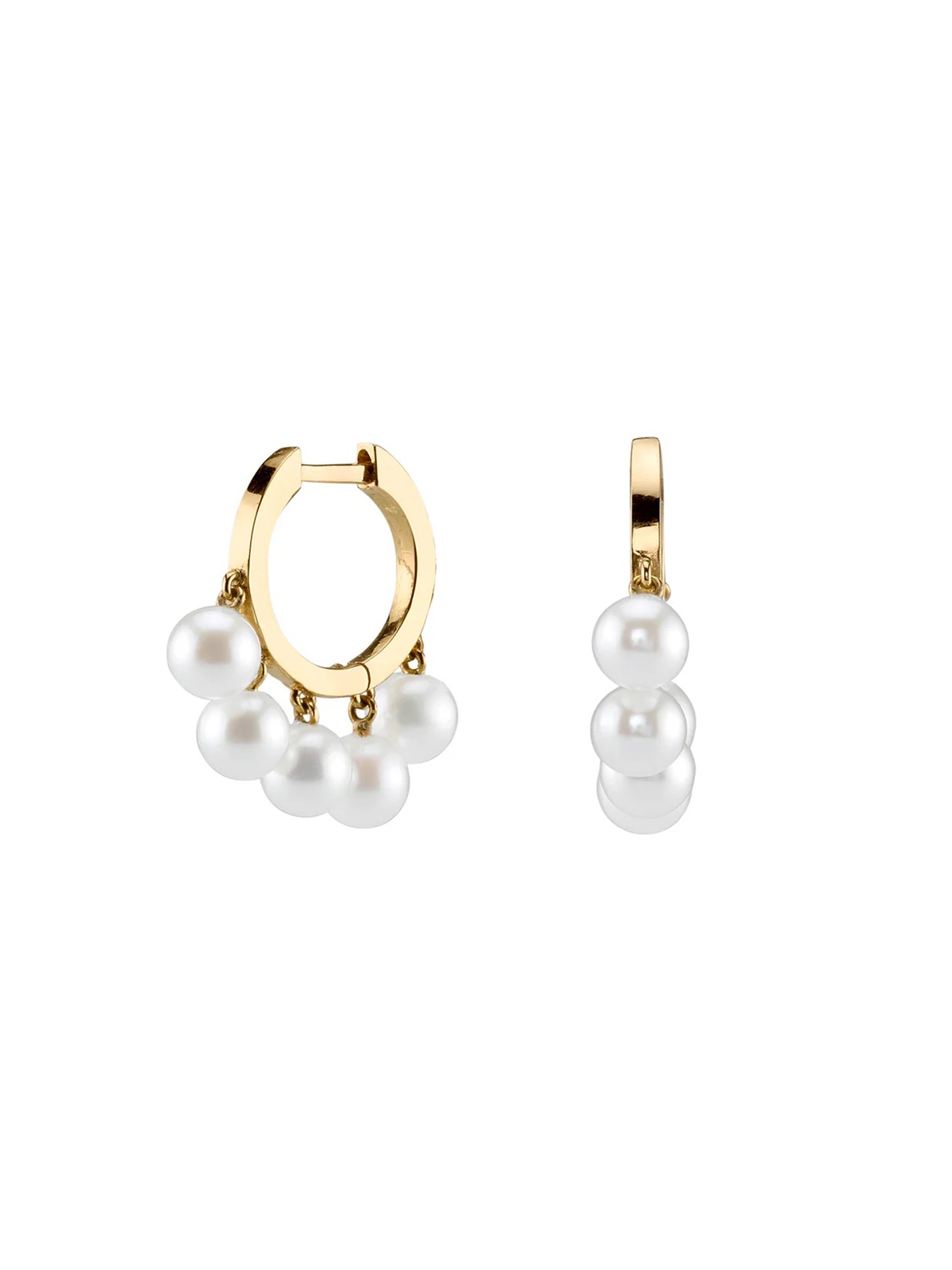 Small Pearl Drop Hoop Earrings for Women - Dainty Freshwater Pearl Dangle Earrings for Everyday Wear, Date Night & Special Occasions