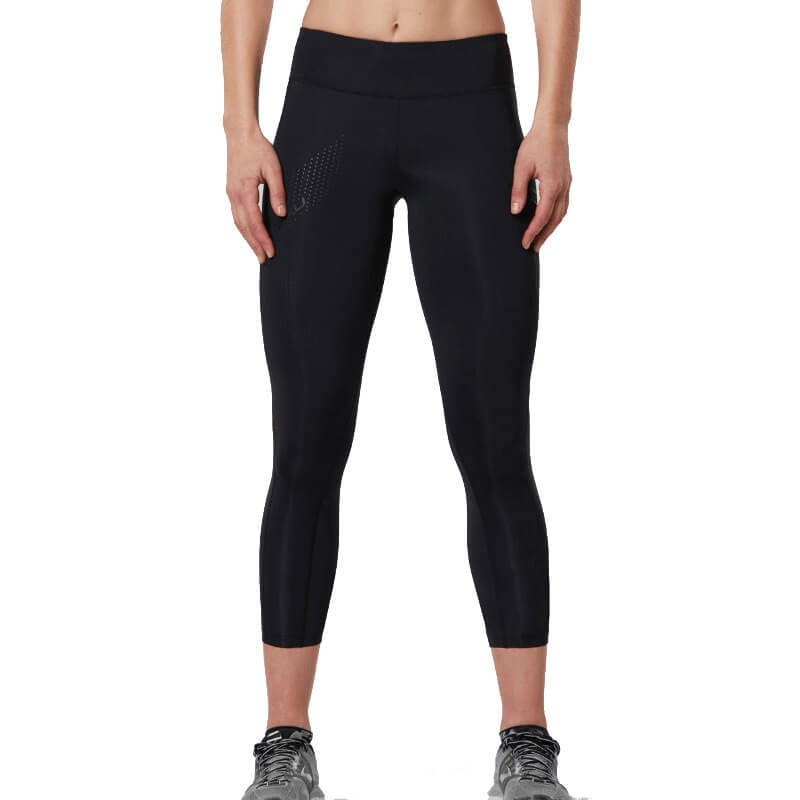 2XU Women's Midrise 3/4 Compression Tights - High Performance Workout Leggings for Running, Yoga & Gym Training