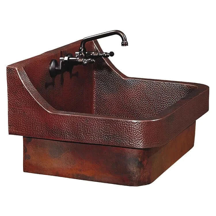 Thompson Diaz 30-Inch Hammered Aged Copper Kitchen Sink KSD-3022BC - Farmhouse Style for Rustic & Modern Kitchens