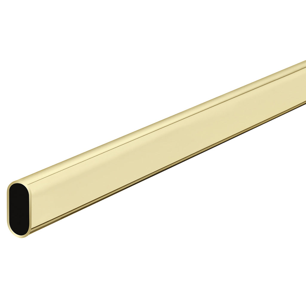 Oval Wardrobe Rail - Sturdy Clothes Hanging Rod with 3 Finish Options for Bedroom, Closet & Dressing Room Organization