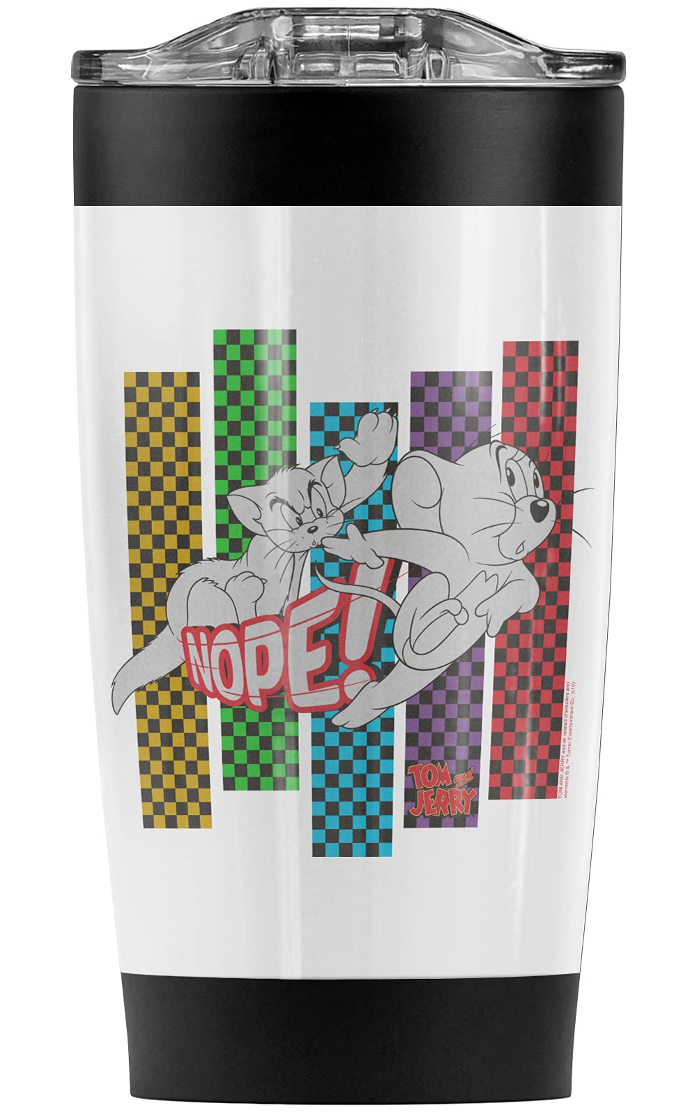 Tom and Jerry Stainless Steel Tumbler 20oz - Vacuum Insulated Travel Mug with Leakproof Lid - Double Wall Coffee Cup for Hot & Cold Drinks - Perfect for Office, Commuting, Camping and Outdoor Activities