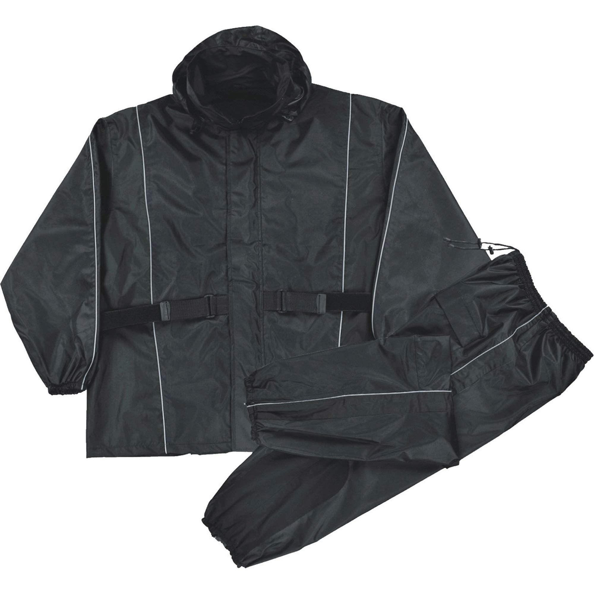 Milwaukee Men's Waterproof Rain Suit with Reflective Piping & Heat Guard - Black - Heavy Duty Workwear for Construction, Outdoor & Emergency Use