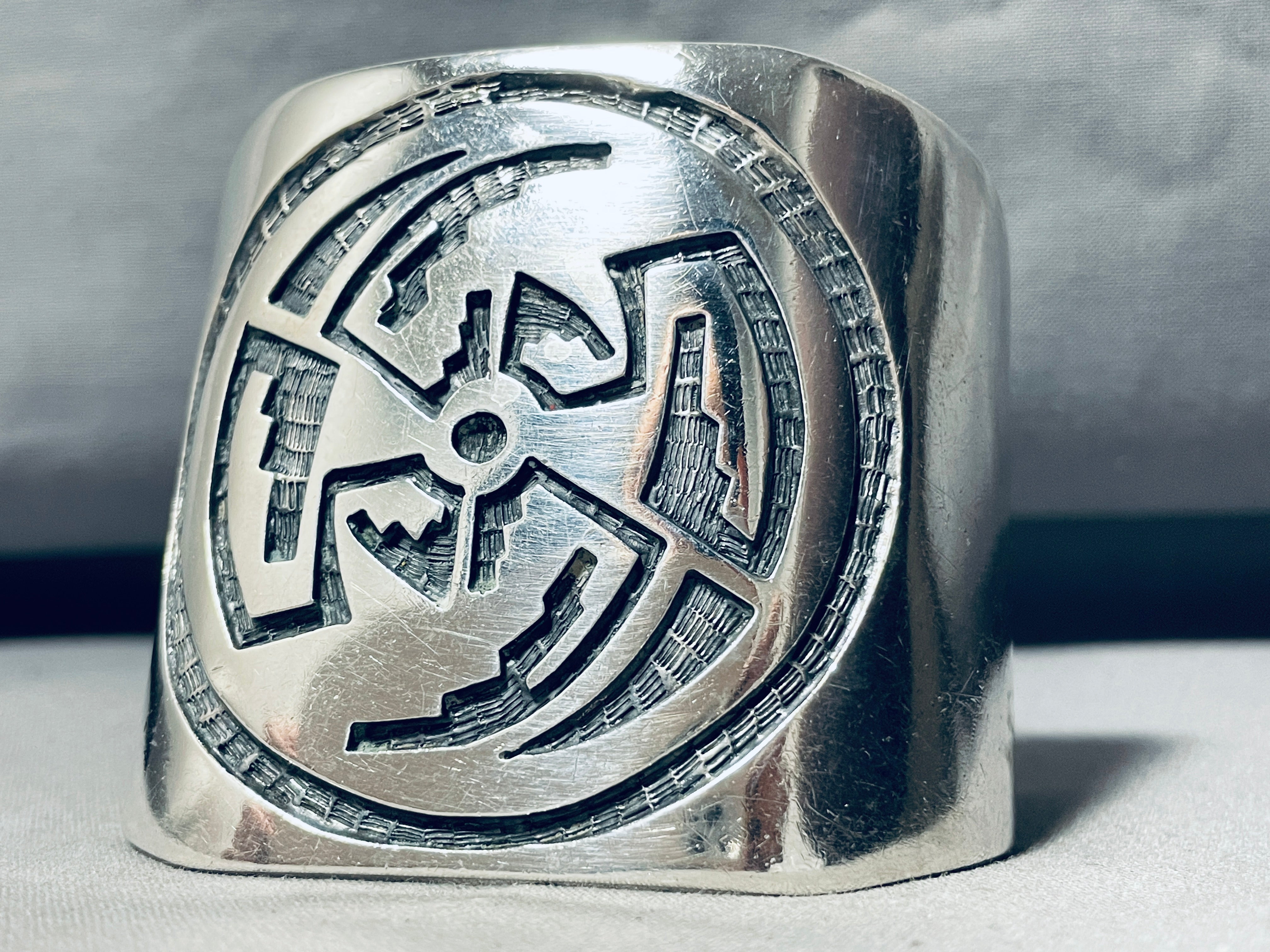 Vintage Hopi Sterling Silver Cuff Bracelet - 103 Grams Heavy Native American Handmade Jewelry for Women - Perfect for Boho Fashion, Gift Giving & Special Occasions