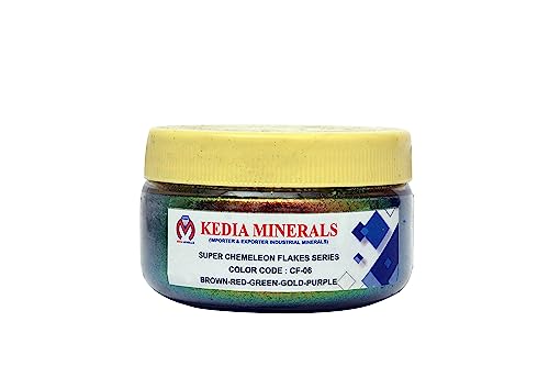 Kedia CF-06 Super Chameleon Flakes - Color Shift Pigment Powder for Epoxy Resin, Soap Making, Bath Bombs & Candle Making | Auto Paint, Nail Art, Eye Shadow & Nail Polish | Hyper Shift Pigment 2g | Perfect for DIY Crafts, Automotive Customization & Cosmetic Enhancements