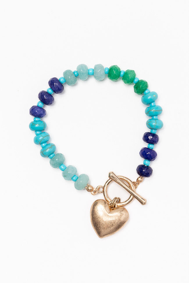 Turquoise Gemstone Charm Bracelet for Women - Handmade Boho Beaded Jewelry - Perfect for Layering, Gift Giving & Everyday Wear
