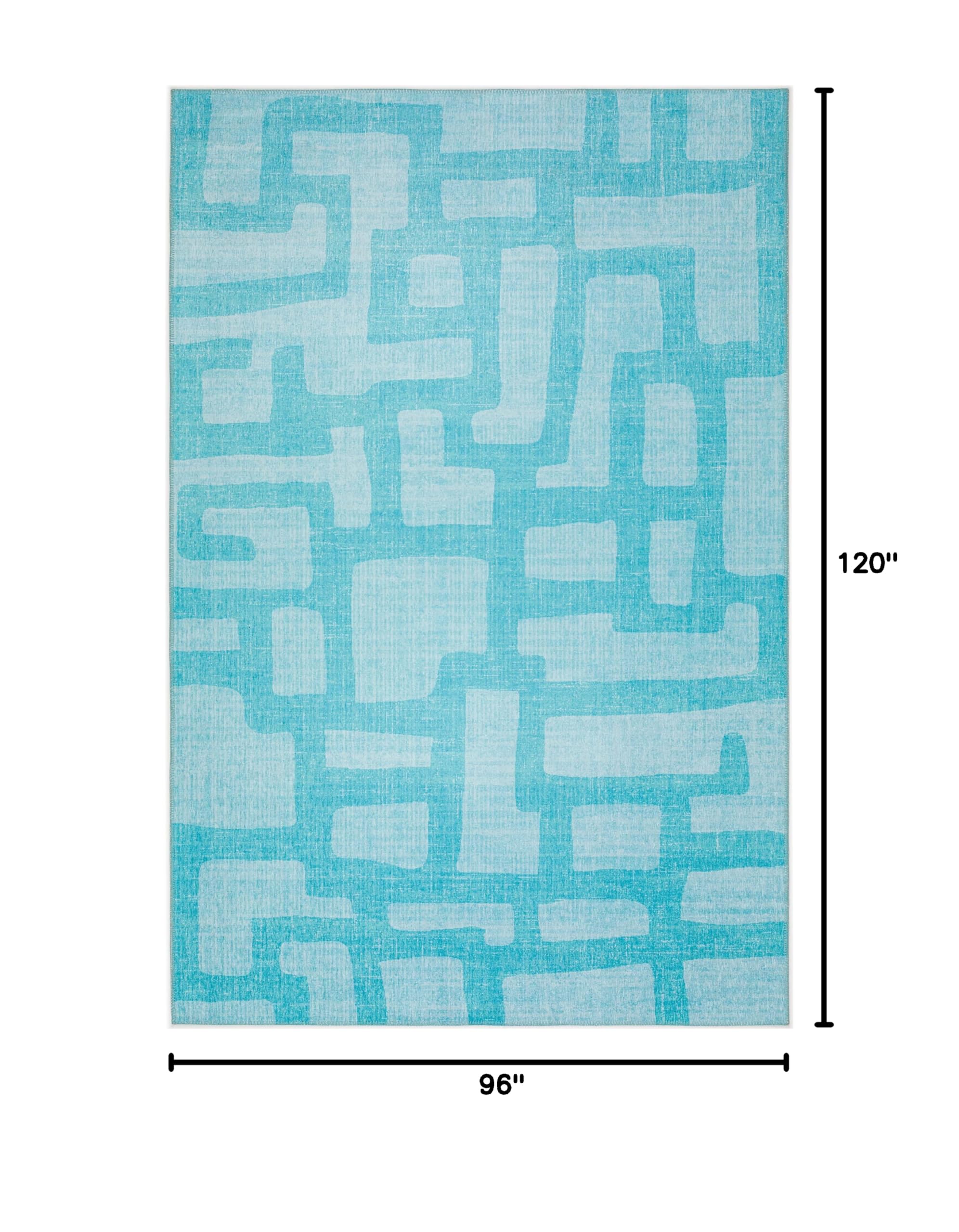 Addison Rugs Yuma AYU34 8' x 10' Turquoise Area Rug - Soft Modern Boho Rug for Living Room, Bedroom & Home Decor