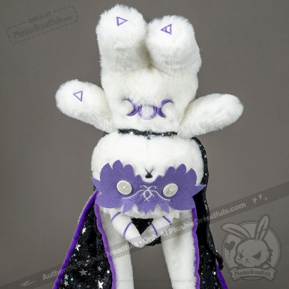 Plushie Dreadfuls White Witch Bunny Stuffed Animal Toy - Soft Cute Plush Bunny for Halloween Decor, Gift Giving & Cuddling