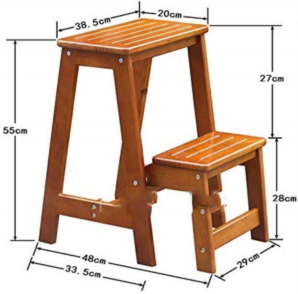 KAZUP Solid Wood Folding Step Stool for Home - Indoor Climbing Stool, Shoe Bench, Multi-Purpose Ladder Chair | Perfect for Kitchen, Bathroom, Bedroom & Kids' Safe Climbing