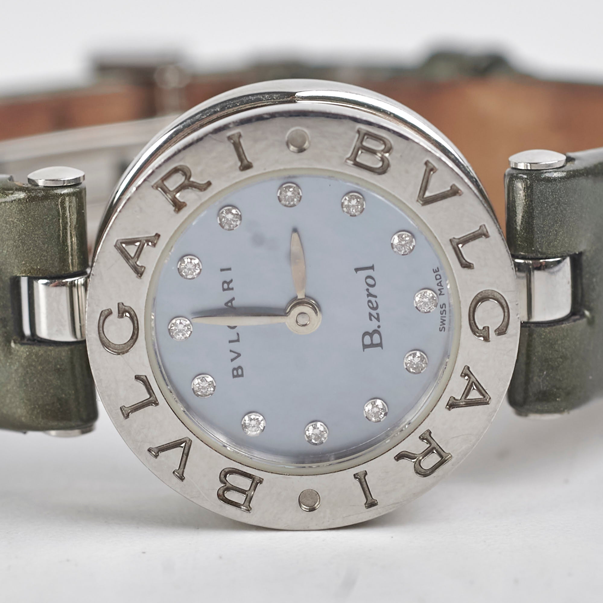 Bvlgari B Zero1 Blue Mother of Pearl Stainless Steel Women's Watch - Elegant Luxury Timepiece for Formal Events & Evening Wear