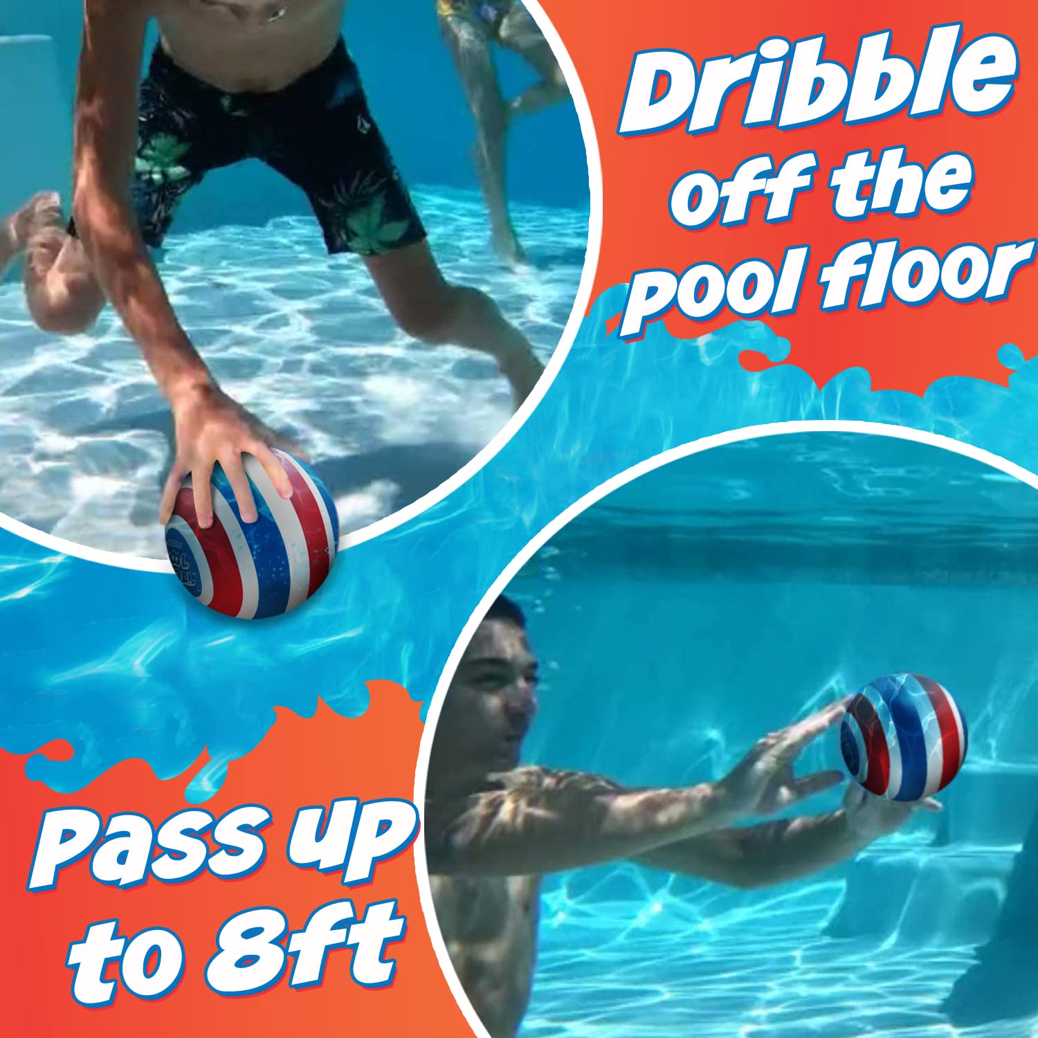 **Water-Filled Pool Balls for Kids - Fun Underwater Games & Swimming Pool Toys for Ages 6-12 - Best Summer Beach Toys for Boys & Girls - Perfect Gift for Birthdays & Outdoor Water Play**