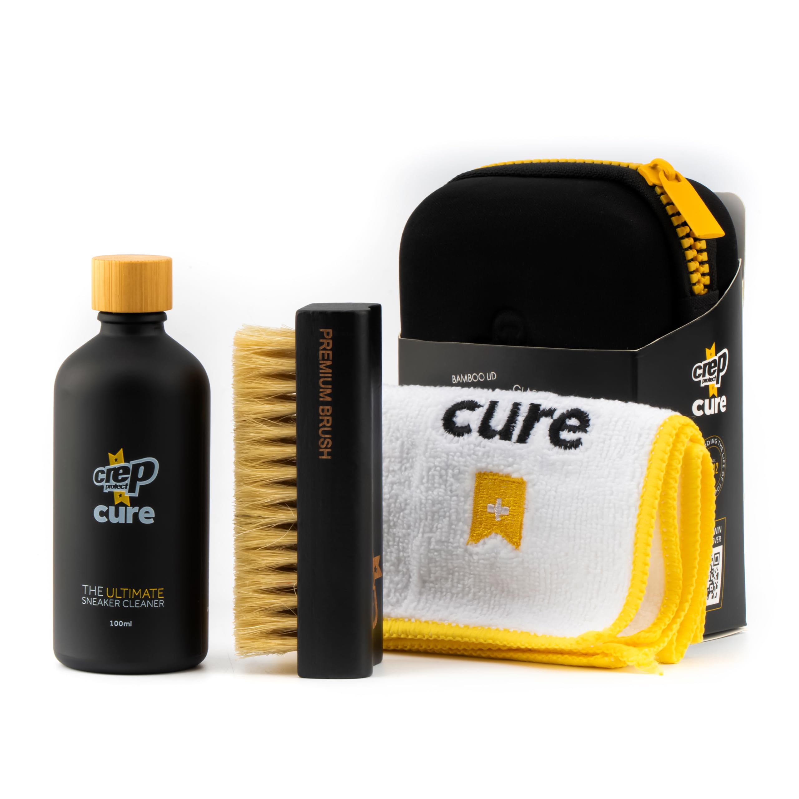 Crep Protect Shoe Cleaner Kit - Premium Sneaker Cleaning Solution with Brush & Microfiber Cloth for Leather, Suede, Nubuck & Canvas Shoes | Perfect for Daily Cleaning, Shoe Care & Sneaker Restoration