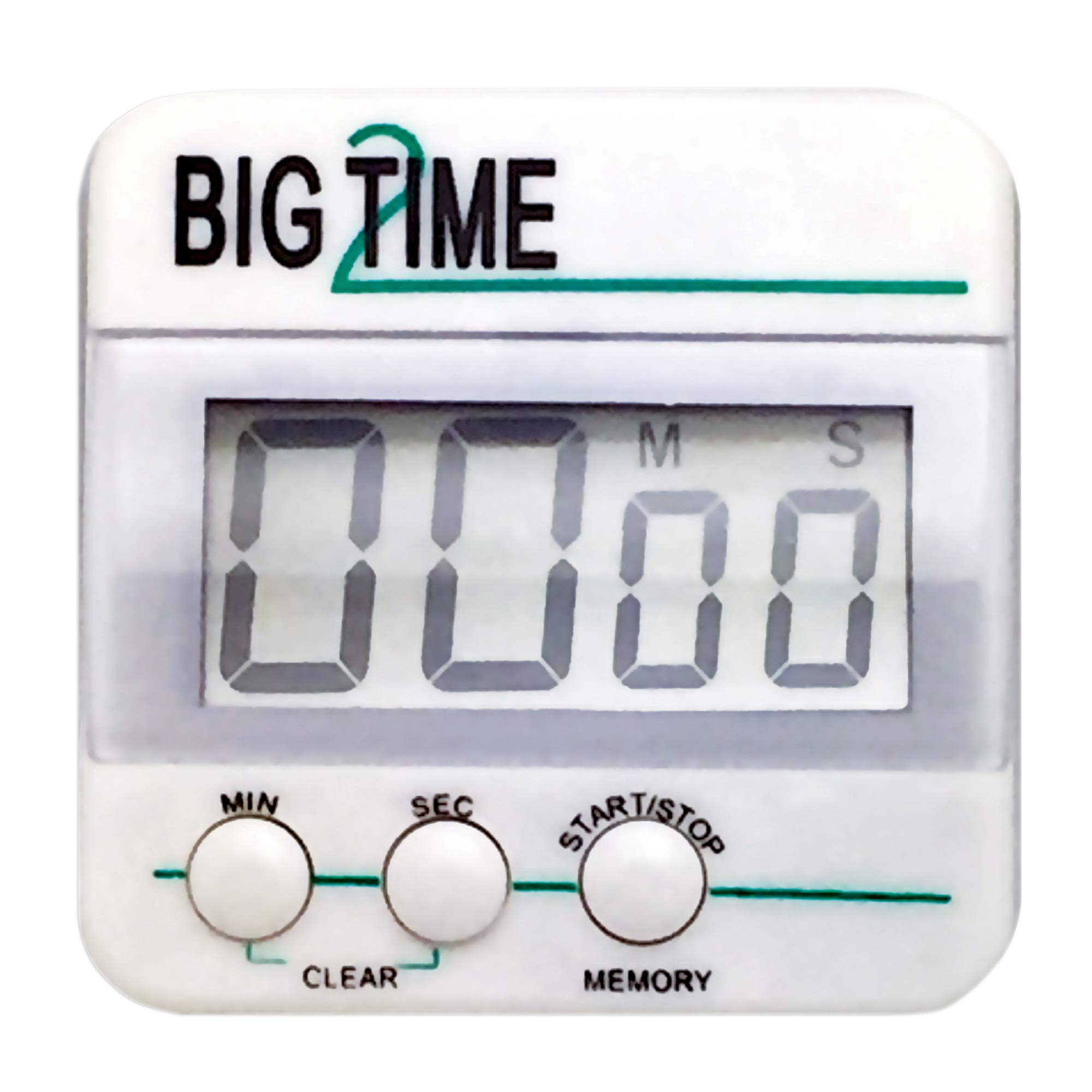 Ashley Productions Magnetic Digital Timer Black/White (102100) - Countdown & Stopwatch Function for Kitchen, Classroom, Office & Gym Use