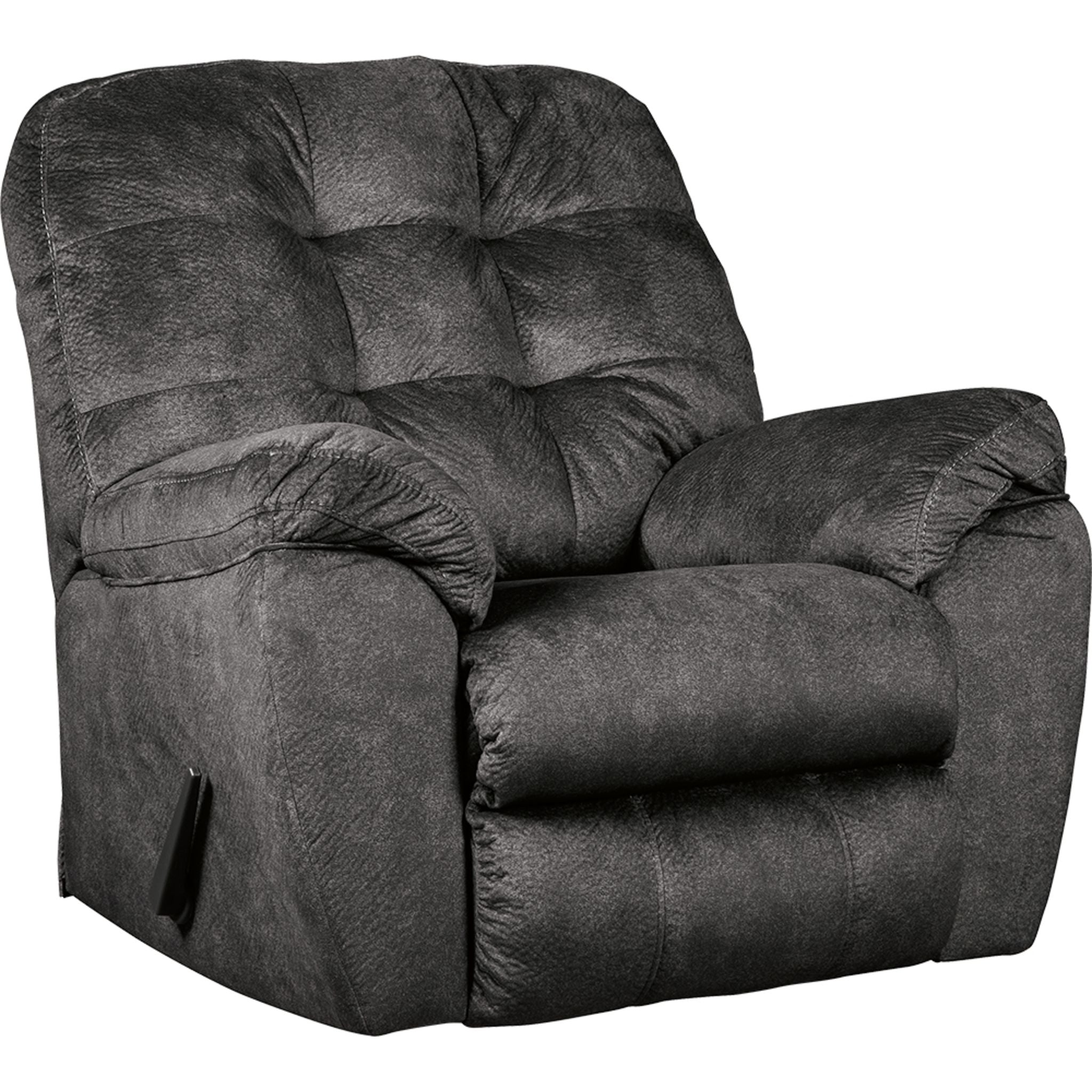 Accrington Rocker Recliner Chair - Granite Fabric - Comfortable Rocking & Reclining Living Room Furniture for Relaxation, Nursing, and Reading