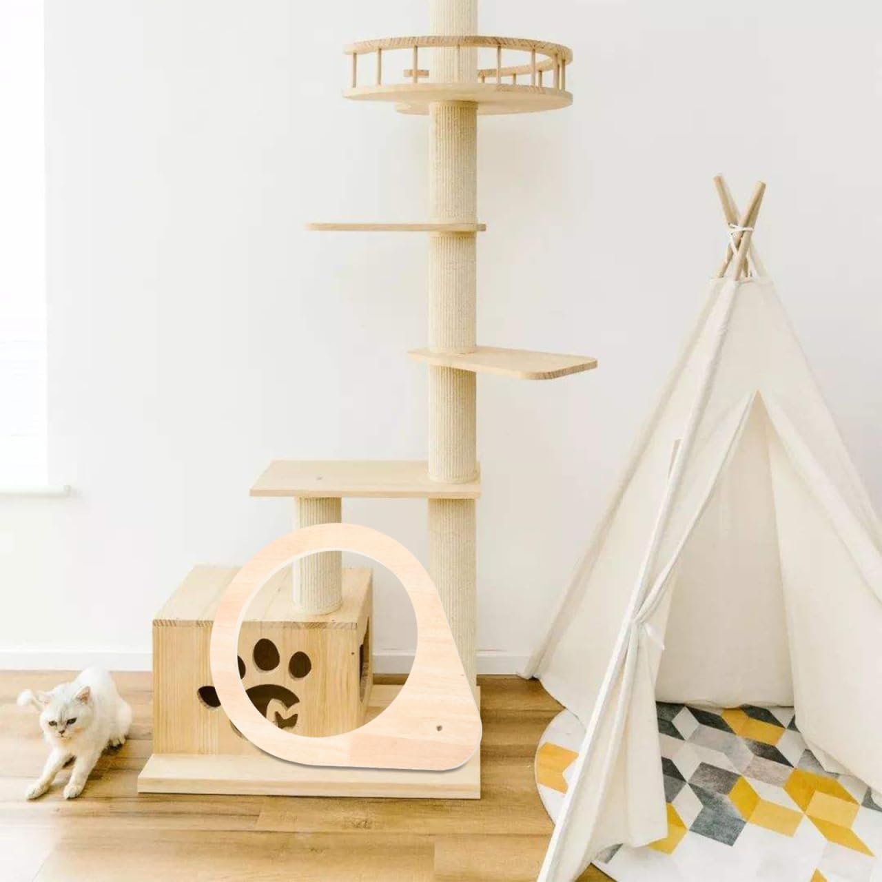 Wear-Resistant Cat Perch Frame - Scratching Post Replacement, DIY Cat Tree Shelf for Indoor Kittens & Cats | Perfect for Cat Beds, Climbing & Play Areas