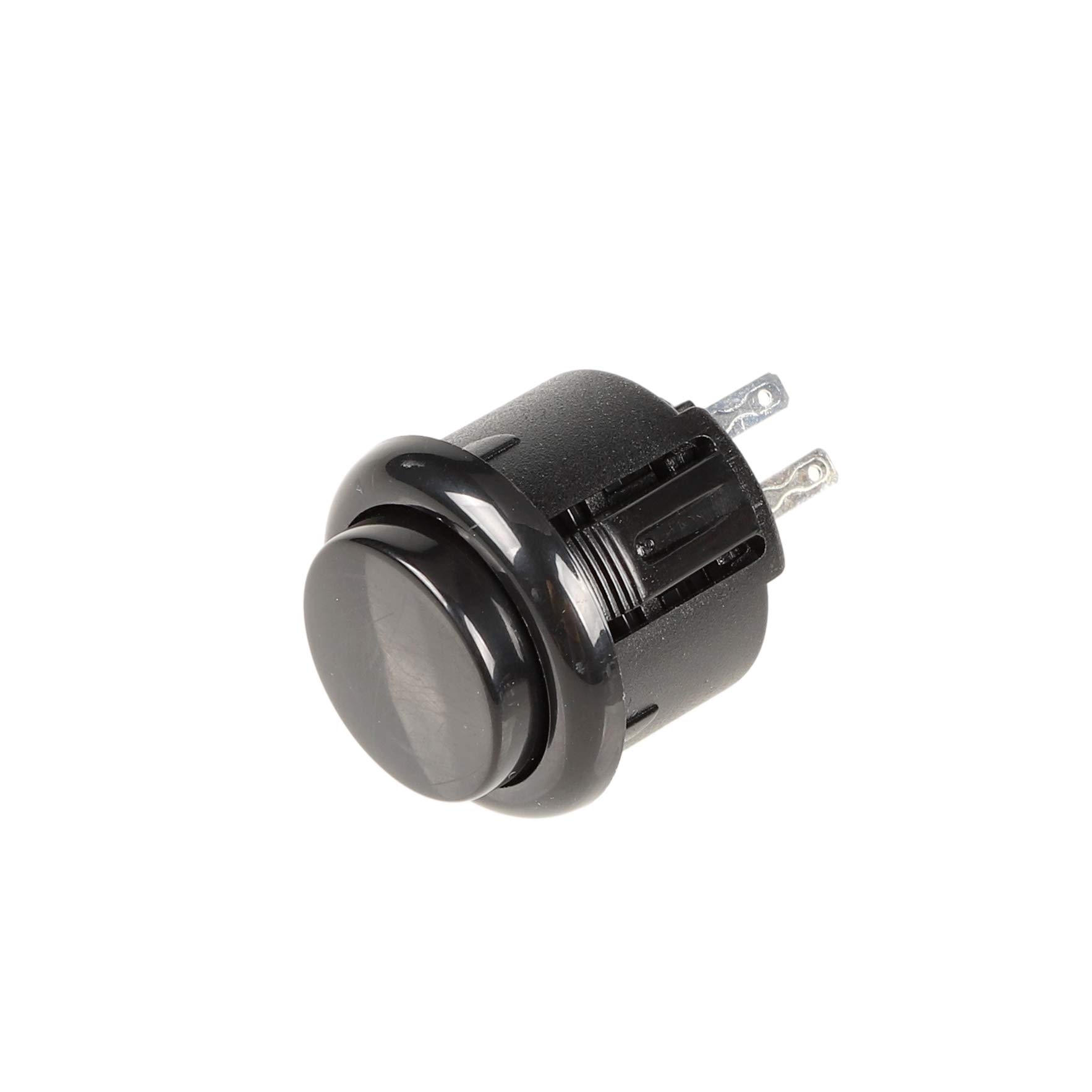 10x 24mm Arcade Push Buttons - Sanwa OBSF-24 Replacement Switches for DIY Arcade Joystick, MAME & JAMMA Video Game Controllers - Perfect for Home Arcade Cabinet Building & Game Controller Repair (Black)
