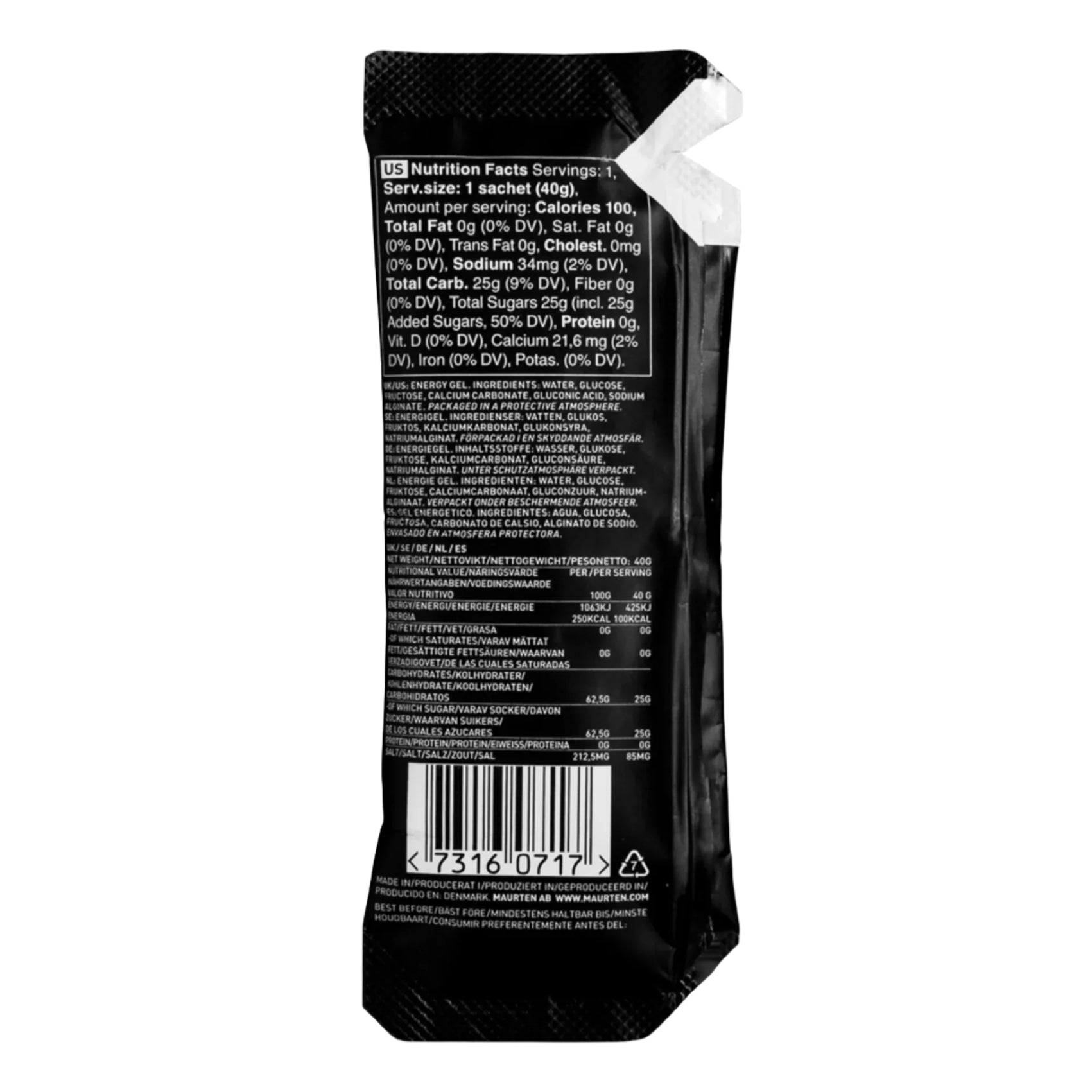 Maurten Gel 100 - Non-Caffeinated Energy Gel for Runners & Athletes - Endurance Fuel for Marathon, Cycling & Triathlon Training