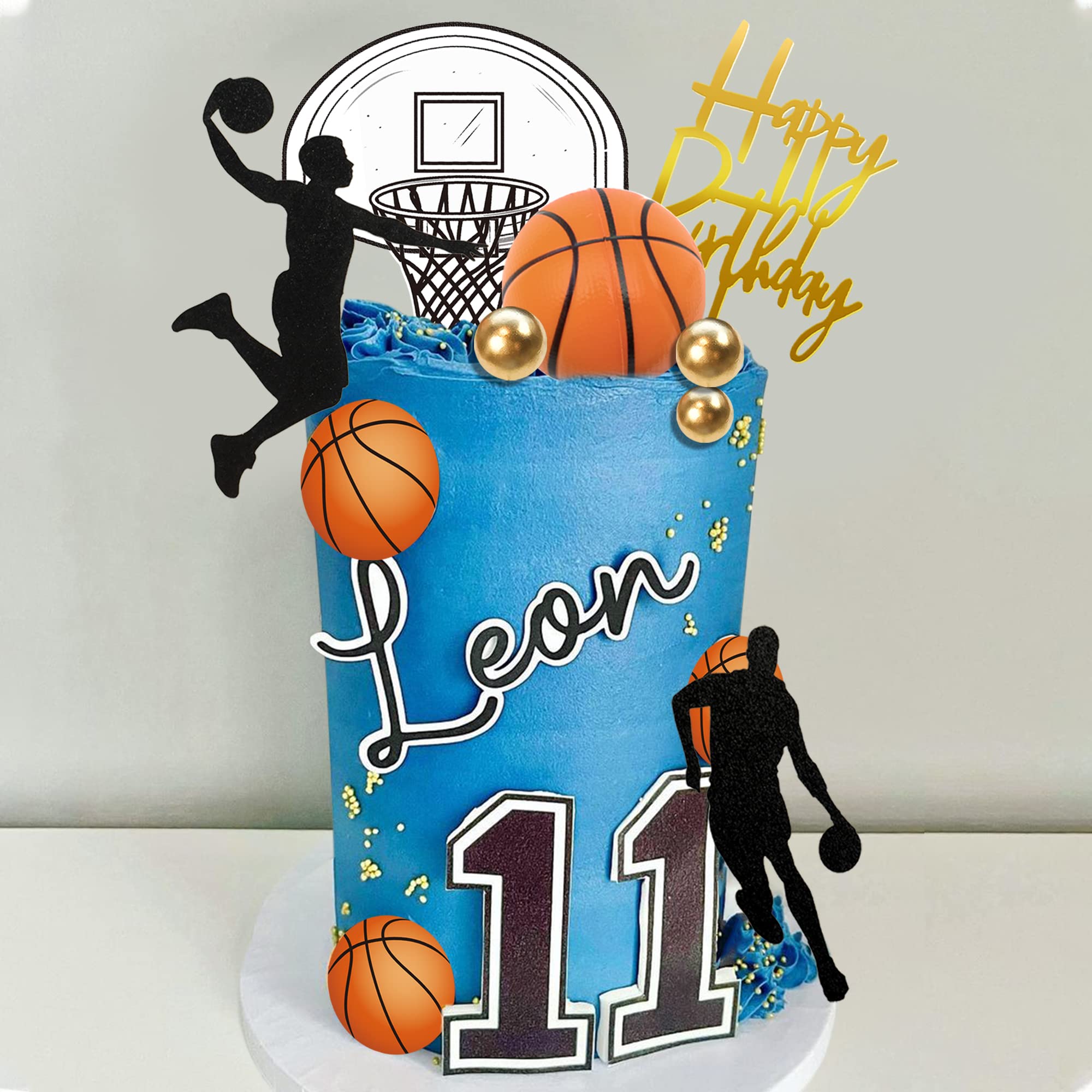 20 PCS Basketball Cake Toppers - Star Themed Birthday Party Decorations for Sports Cakes, Cupcakes & Desserts | Perfect for NBA, March Madness & Basketball Theme Parties