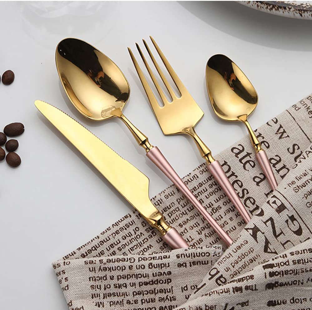 48-Piece Stainless Steel Flatware Set for 12 - Food Grade Silverware with Steak Knives, Spoons, Forks - Elegant Small Waist Handle Cutlery Set for Home, Office, Restaurant, Hotel - Perfect for Dinner Parties, Weddings, and Everyday Dining