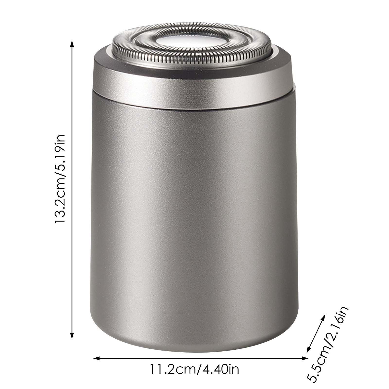 Mini Electric Shaver for Men - Waterproof USB Rechargeable Portable Travel Shaver with Close Shaving - Perfect for Home, Office & Travel Grooming (Silver)