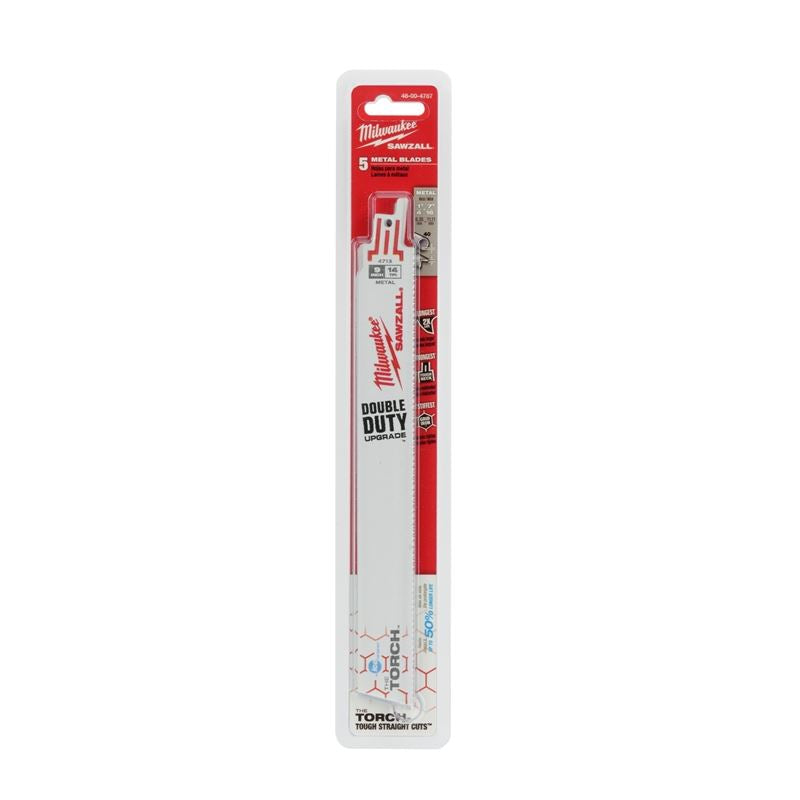 5-Pack 9-Inch 18 TPI Ice Hardened SAWZALL Blades for Metal Cutting - Heavy Duty Reciprocating Saw Blades for Demolition, Wood, PVC & Frozen Pipes