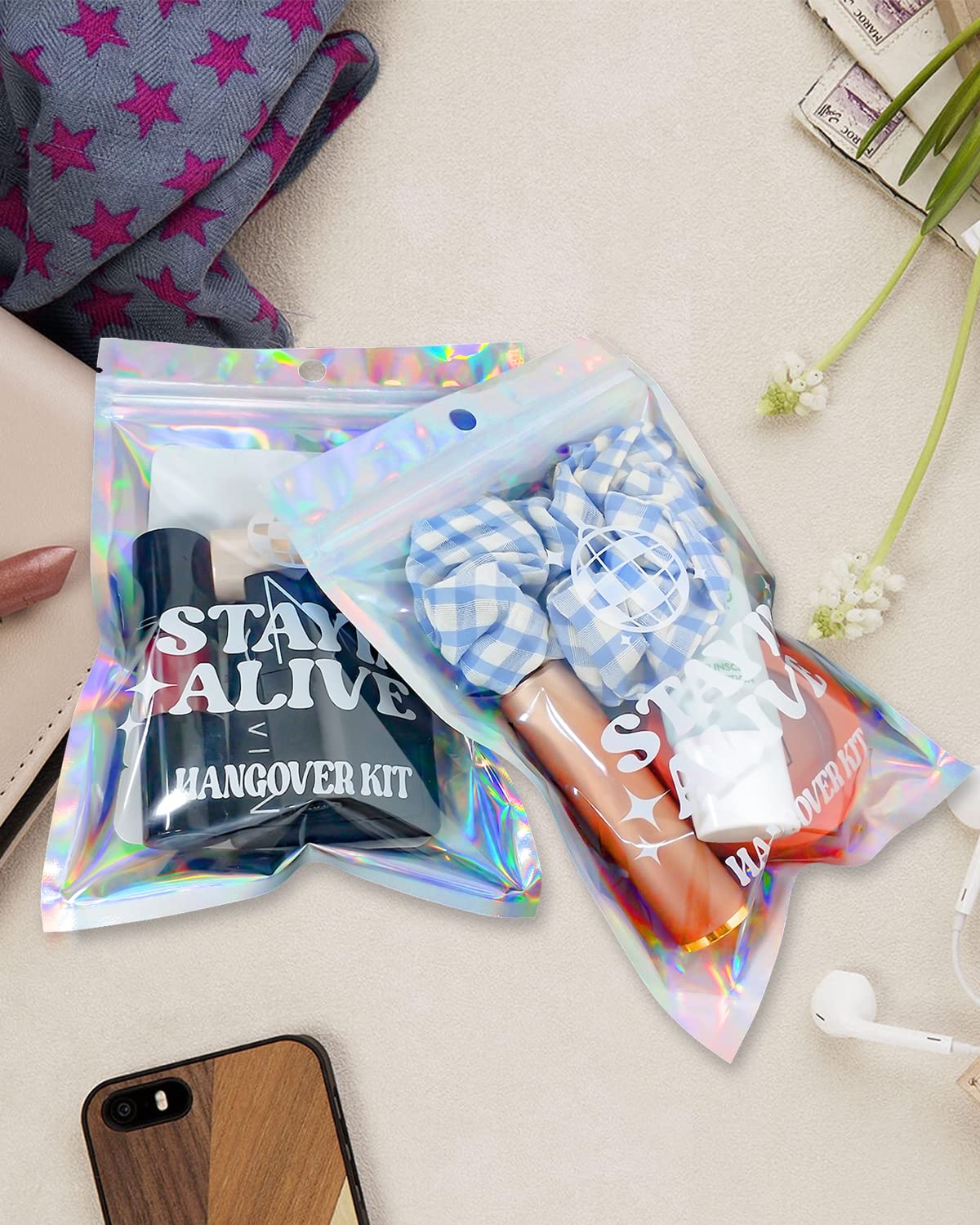 50 Pcs Holographic Bachelorette Party Favor Bags (5