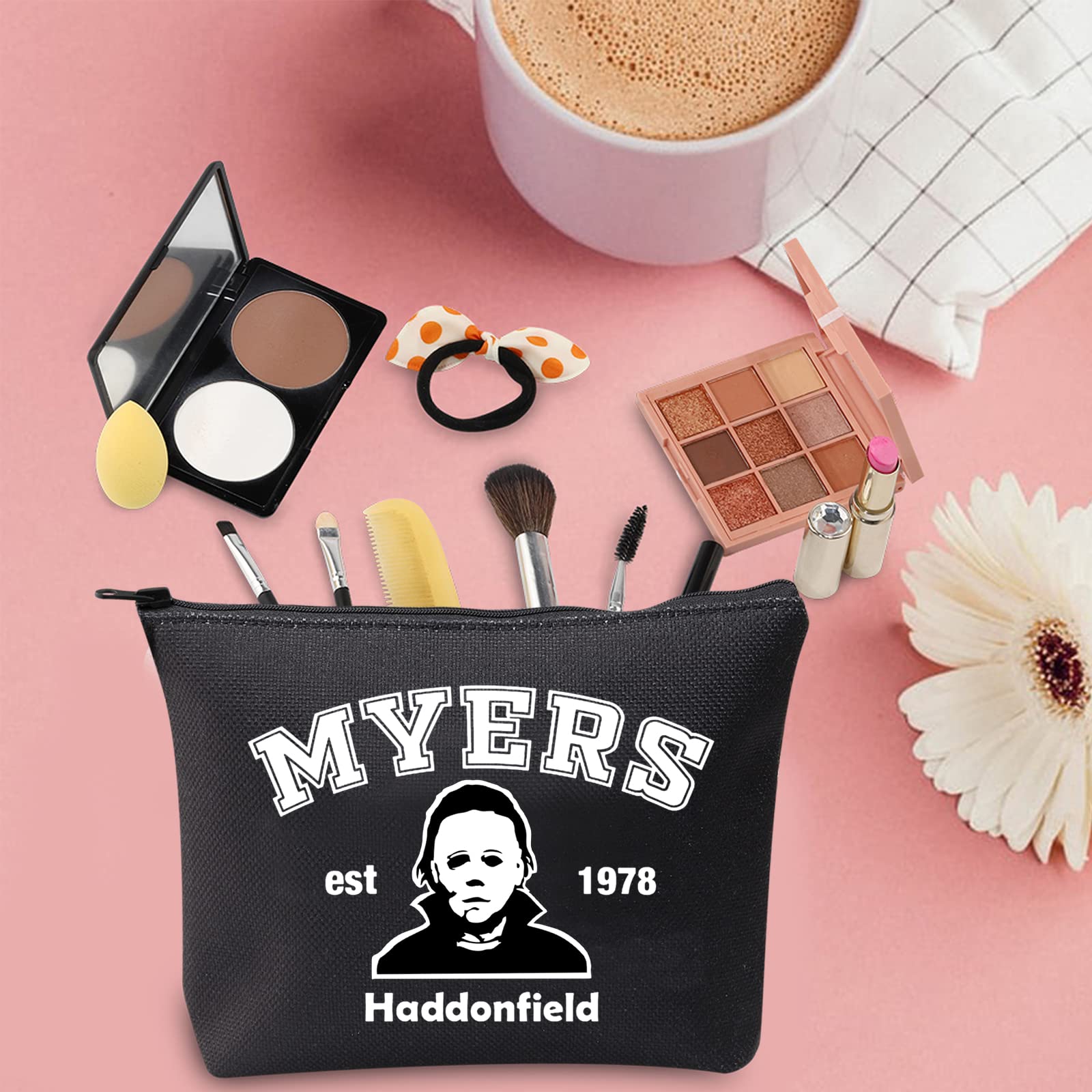 TSOTMO Horror Movie Merchandise - Michael Myers Halloween Makeup Bag with Zipper - Perfect Gift for Horror Film Fans - Great for Cosplay, Halloween Parties & Horror Conventions