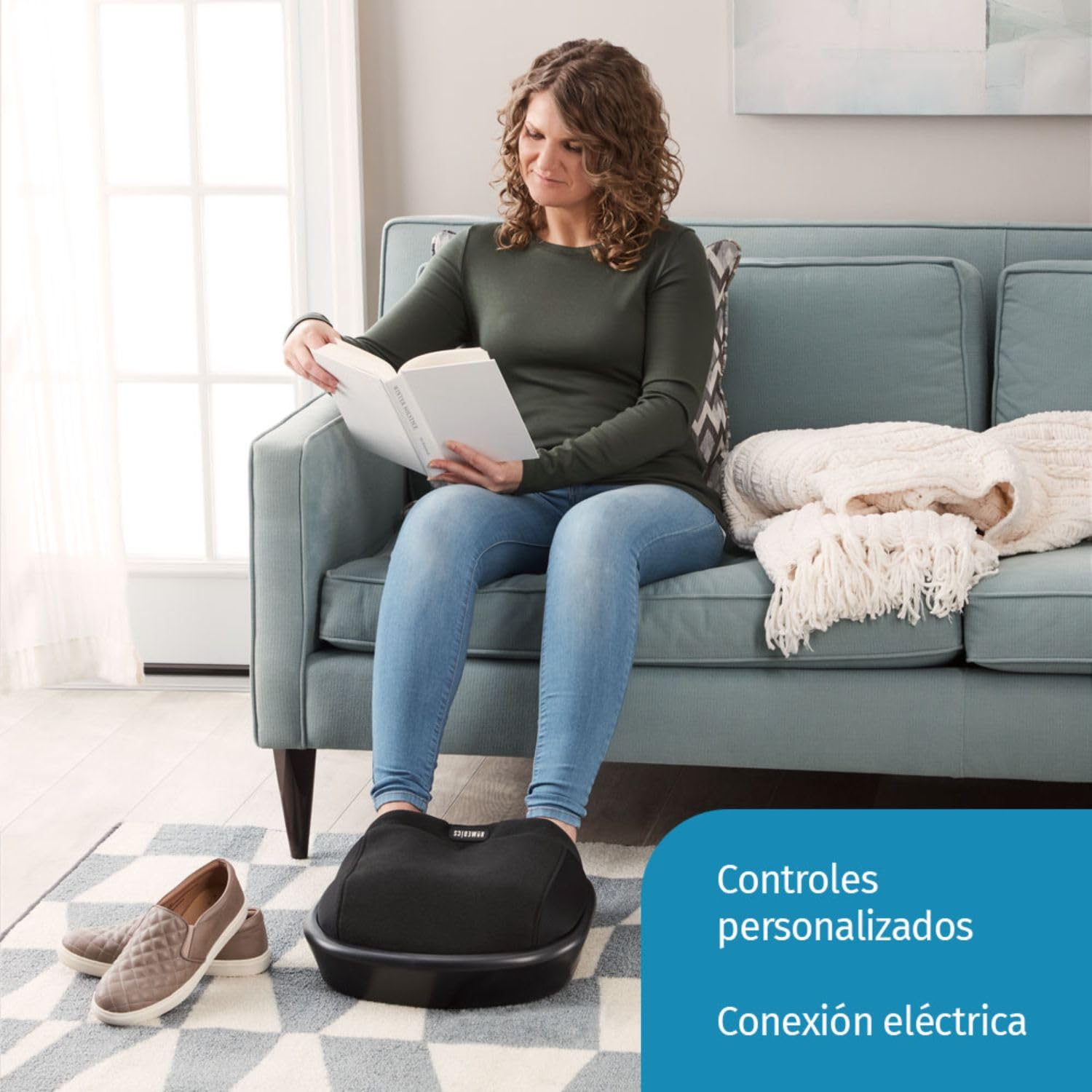 Homedics Shiatsu Air Max Foot Massager with Air Compression & Deep-Kneading Rolling Massage - Soothing Heat Therapy for Pain Relief, Muscle Recovery & Relaxation - Perfect for Home, Office & Post-Workout Recovery