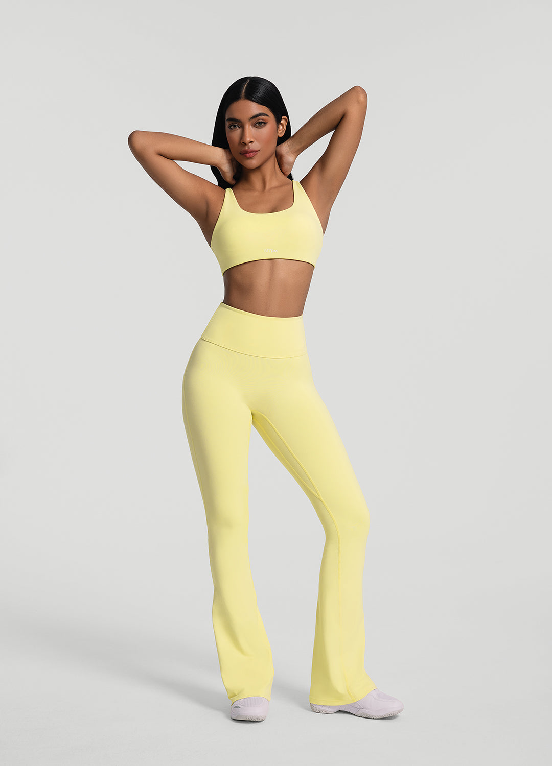 Ruched Flared Leggings for Women - High Waist Yoga Pants with Tummy Control - Perfect for Workout, Yoga & Casual Wear
