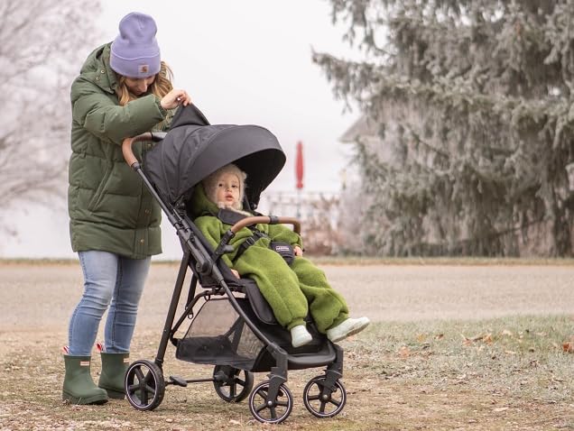 HARPPA Hugglo 2.0 Convertible Baby Stroller - Lightweight Travel Stroller for Infants & Toddlers 0-36 Months with Reversible Handle & UPF 50+ Sun Protection (Black) | Perfect for Shopping, Travel & Daily Walks