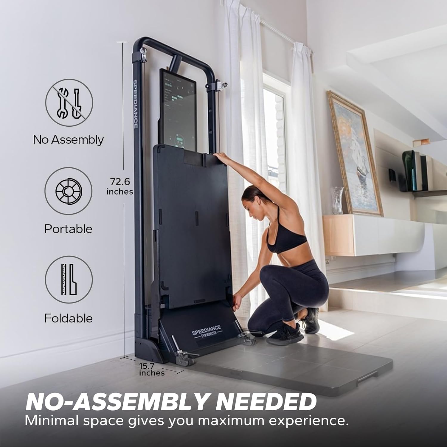 Smart Home Gym System - Multifunctional Smith Machine & Power Cage for Full Body Workout | All-in-One Cable Machine for Strength Training & Fitness | Perfect for Home Gym, Strength Building & Cardio Exercises