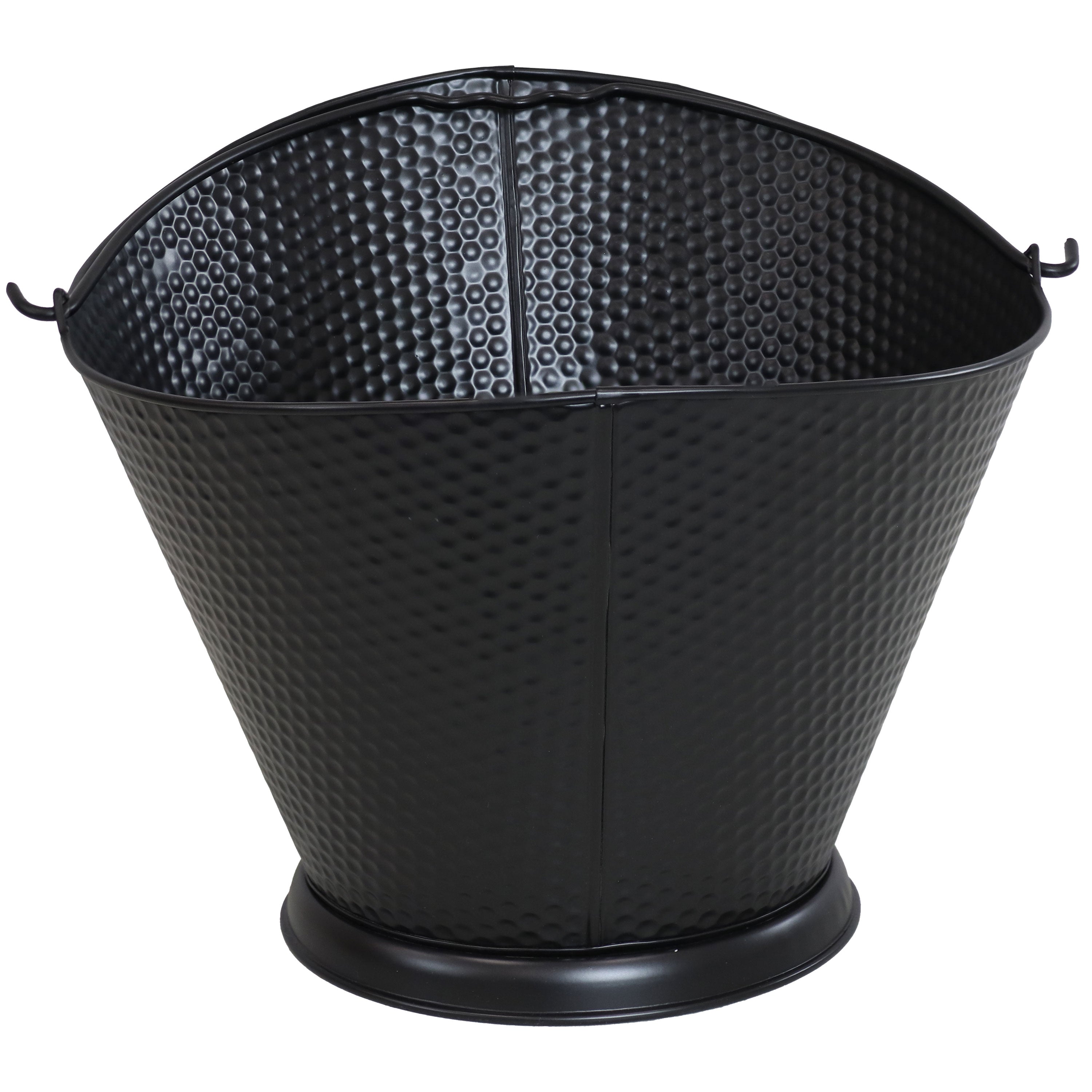 Sunnydaze 5 Gallon Fireplace Ash Bucket with Shovel and Brush - Heavy Duty Metal Ash Can for Wood Stove, Fire Pit & Camping - Black Outdoor Fireplace Accessories