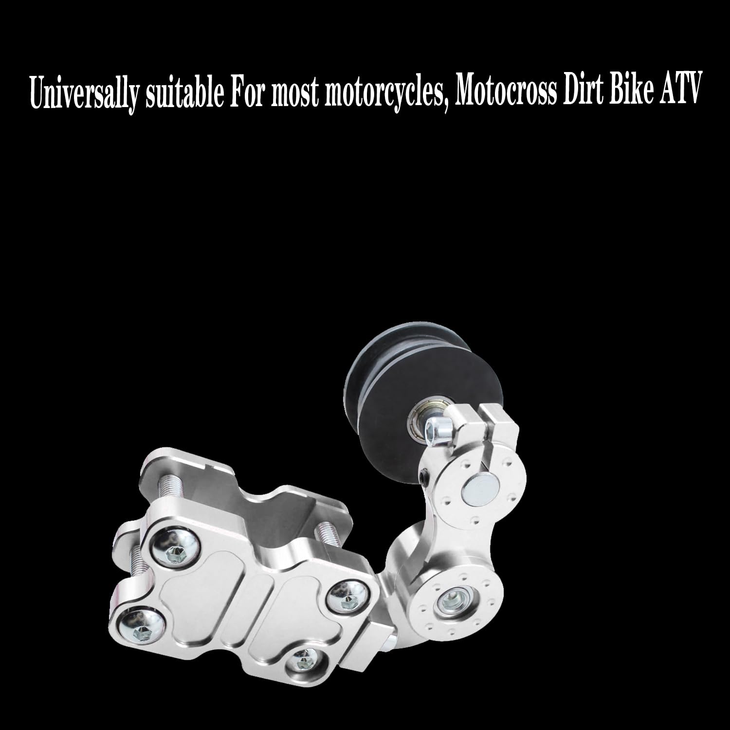 Universal CNC Motorcycle Chain Tensioner - Durable Aluminum Alloy Adjuster for ATV/Dirt Bike Maintenance