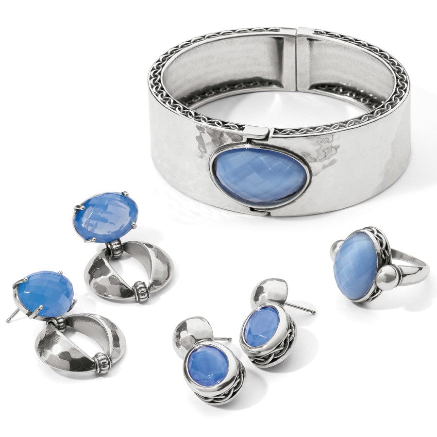 Blue Moon Hinged Bangle Bracelet for Women - Adjustable Silver Jewelry Gift for Birthday, Anniversary & Special Occasions | Perfect for Parties, Weddings & Everyday Wear