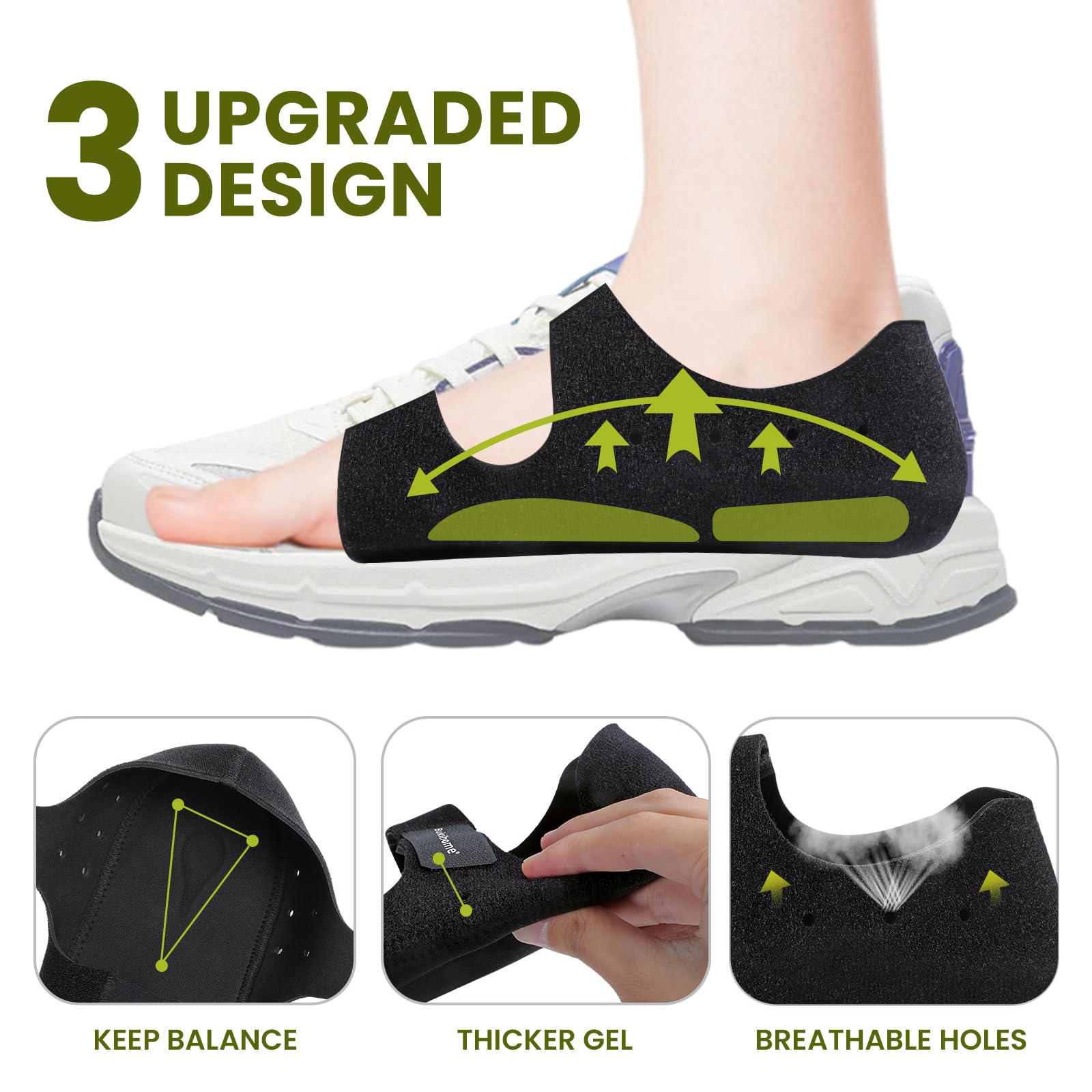 Bukihome Plantar Fasciitis Heel Cups for Women & Men - Gel Heel Protectors for Pain Relief, Achilles Tendinitis & Cracked Heels - Comfort Cushion Inserts (Men 6-9/Women 7-10, Black) - Perfect for Running, Walking & Daily Foot Support