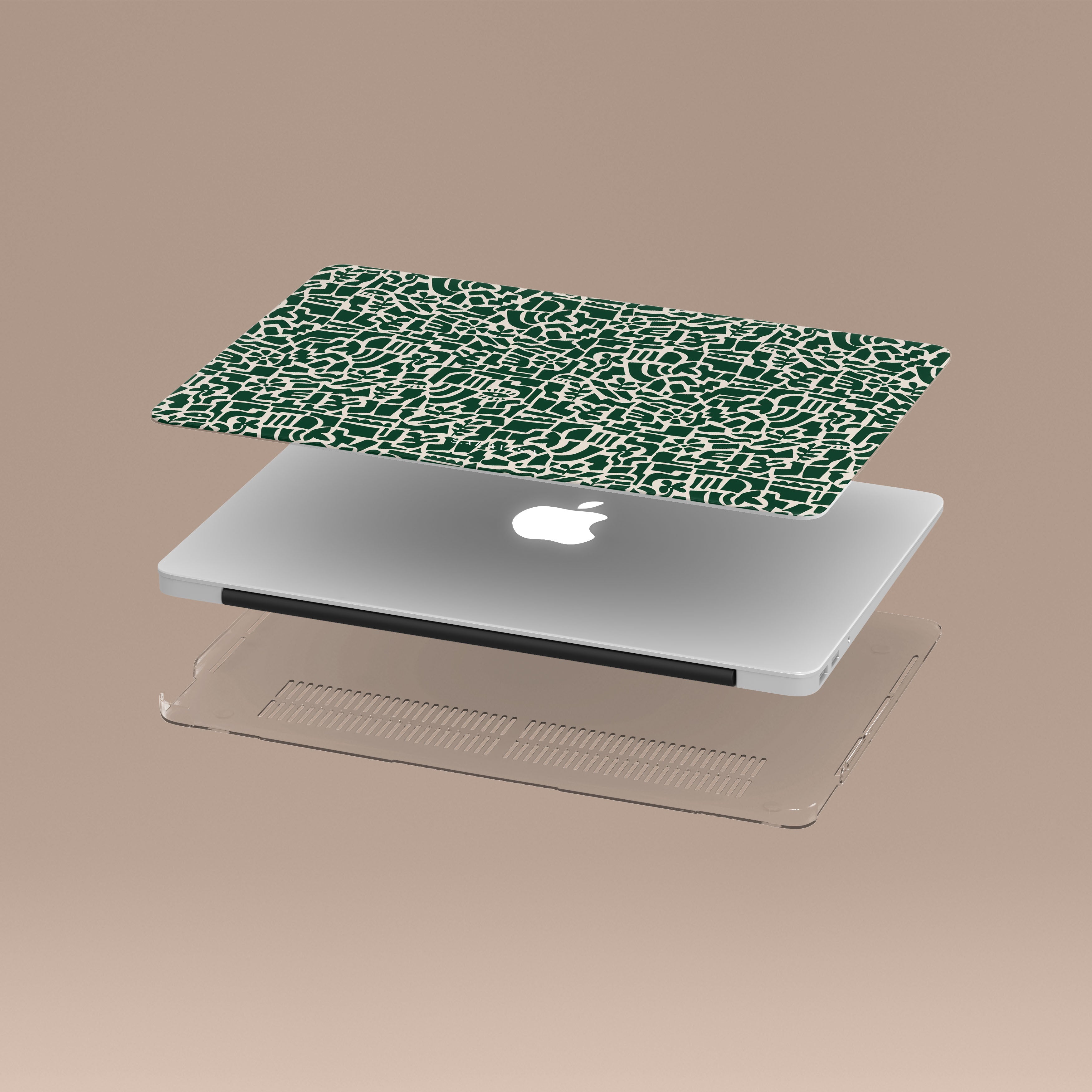 Premium Green Maze MacBook Case - Durable Protective Cover for MacBook Air & Pro 13/15 Inch - Stylish Laptop Sleeve for Work, Travel & School