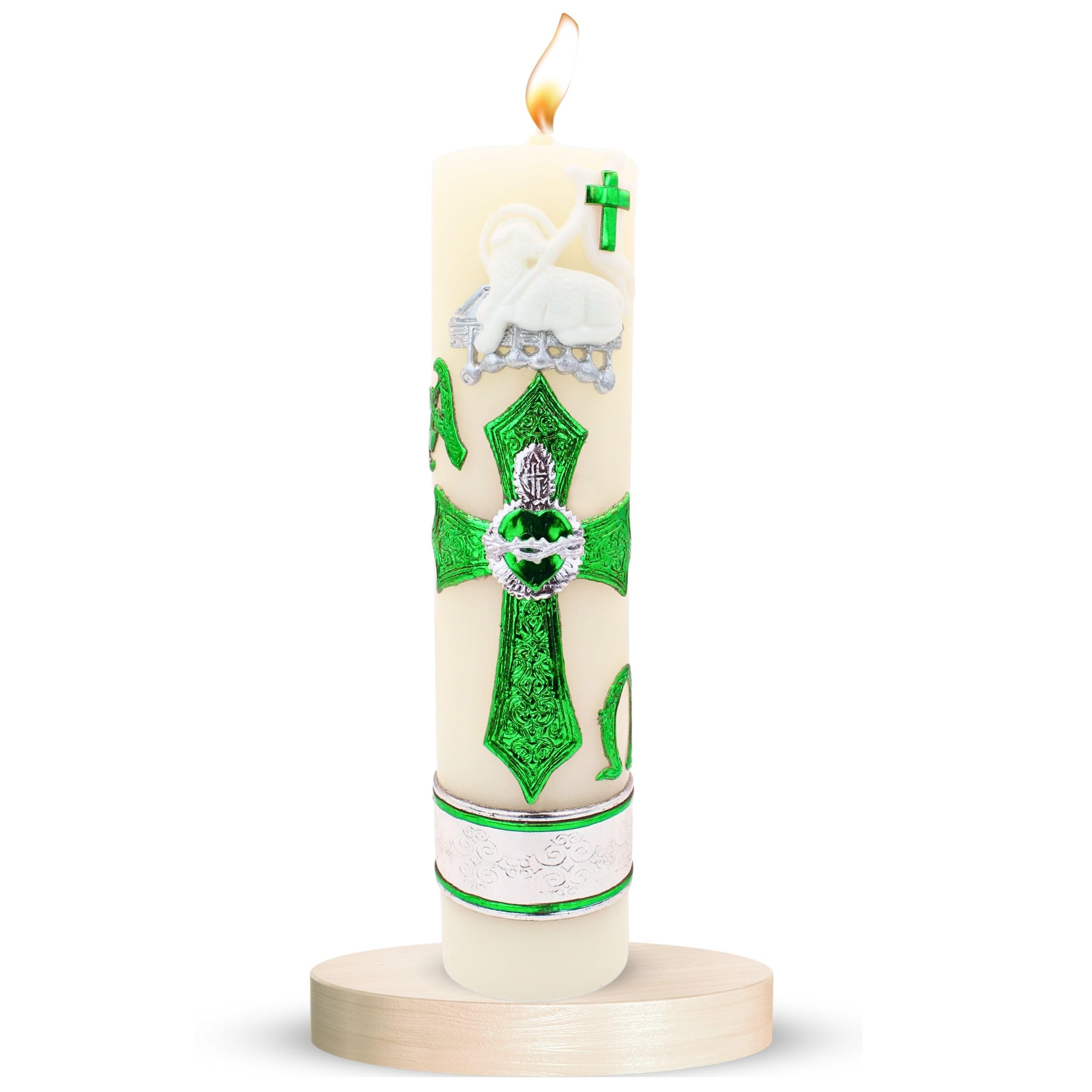 Large Catholic Religious Candles - Easter Paschal Candle - Big Catholic Prayer Candles - Saint Candles & Our Lady of Guadalupe Devotional Candles - Catholic Paschal Candles for Church Altar, Home Prayer & Religious Ceremonies