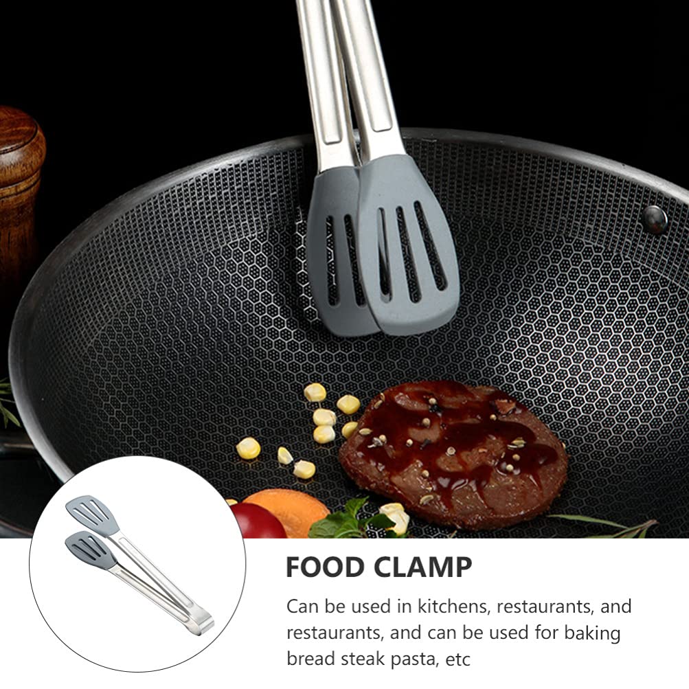 1pc Heat Resistant Food Tongs - Stainless Steel Kitchen Tongs for Cooking, Grilling, Serving Steak, Salad & BBQ - Perfect Kitchen Tool for Restaurants & Home Use