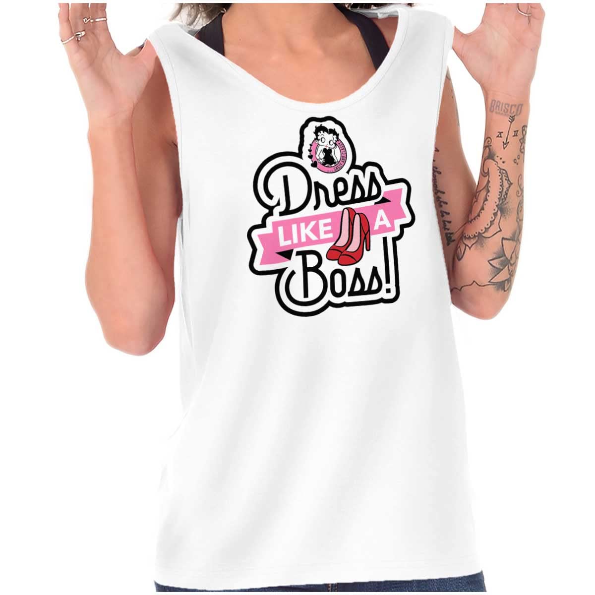 Betty Boop High Heels Funny Women's Tank Top - Cute Graphic Tee for Casual Wear, Parties & Cosplay