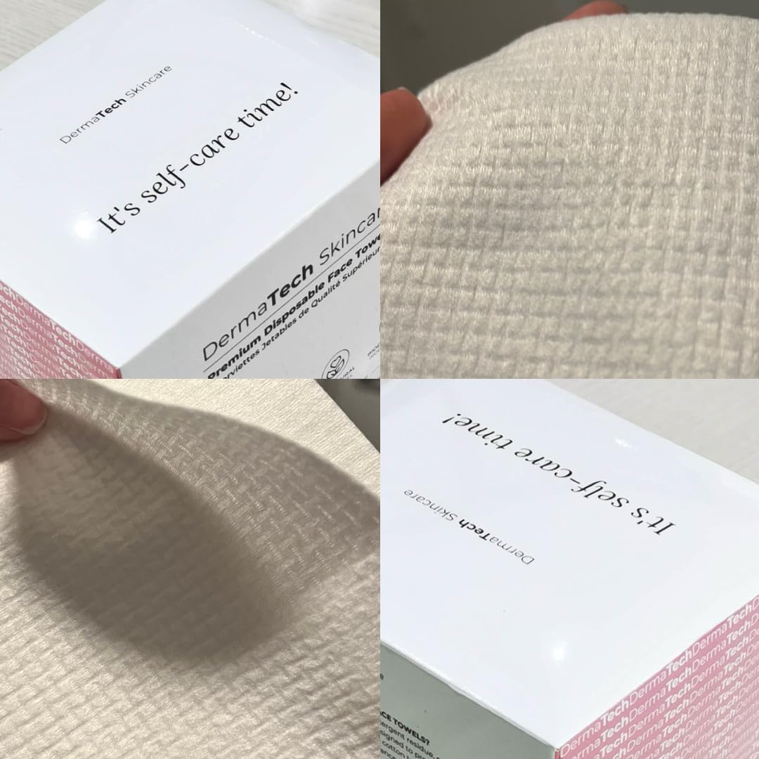 Premium Disposable Face Towels 50pcs - 100% Biodegradable & Eco-Friendly Facial Wipes for Daily Skin Cleansing | Gentle Makeup Remover & Travel Essentials | Perfect for Gym, Travel & On-the-Go Skincare