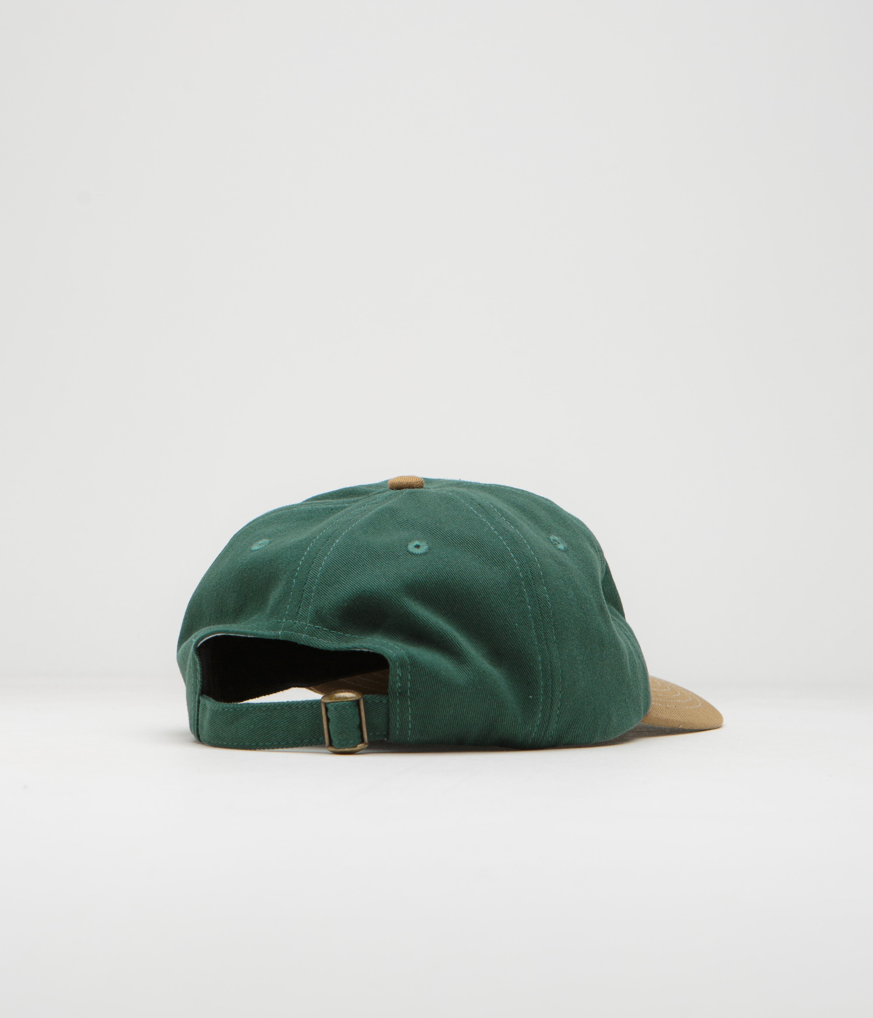Butter Goods Big Apple Cap - Forest Green & Brown Adjustable Dad Hat for Men & Women - Perfect for Outdoor Activities, Hiking, and Casual Streetwear