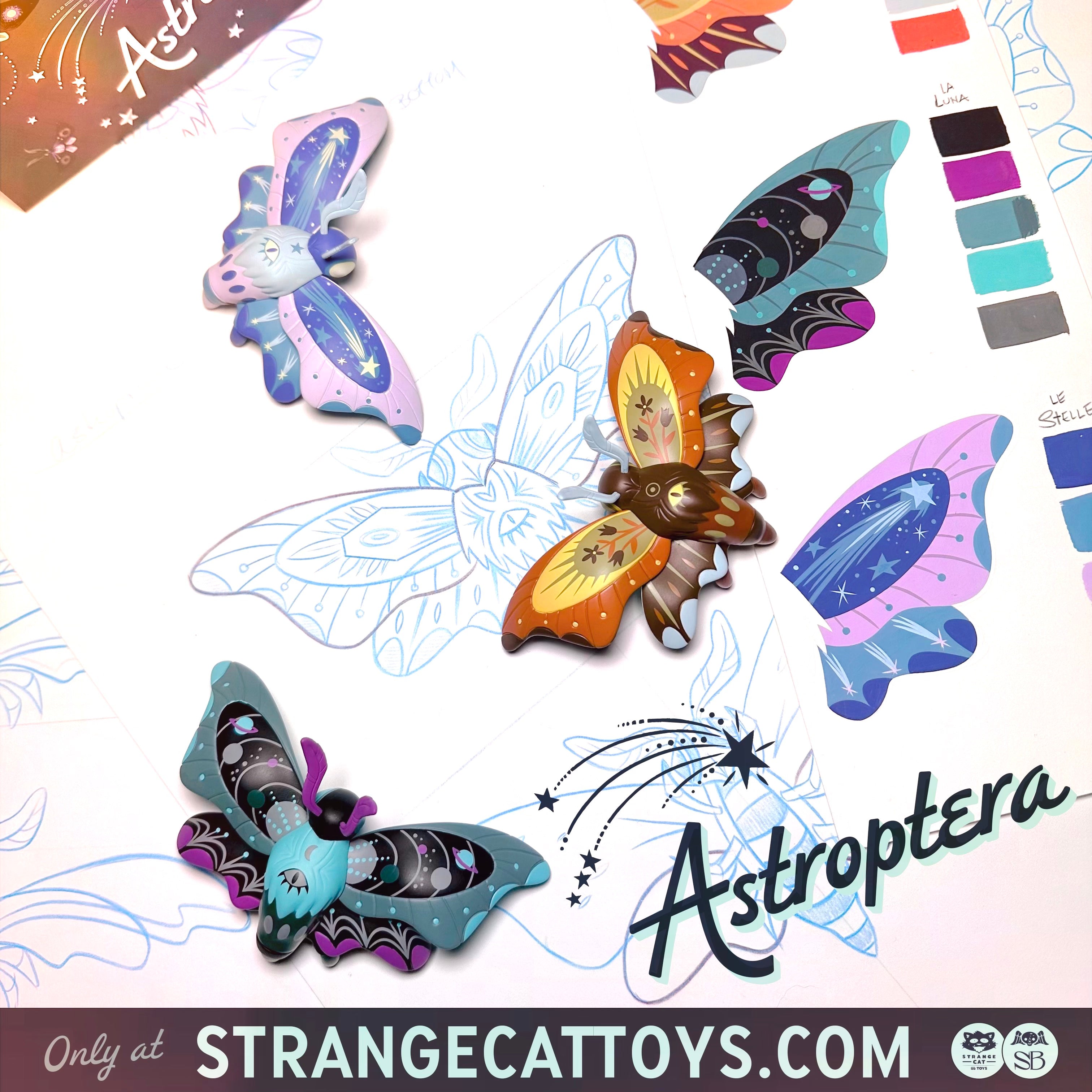 Astroptera Luna by Stephanie Buscema - Unique Art Print for Home Decor, Gift for Art Lovers | Perfect for Living Room, Bedroom & Office Wall Art