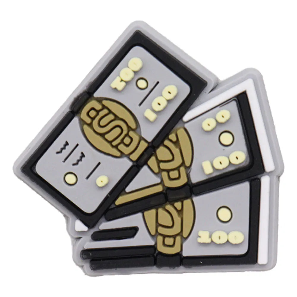 New 1pc Money Themed PVC Shoe Charms - Financial Freedom Decor for Slippers, Clogs & DIY Wristbands - Perfect for Crafting, Shoe Decoration & Festival Accessories